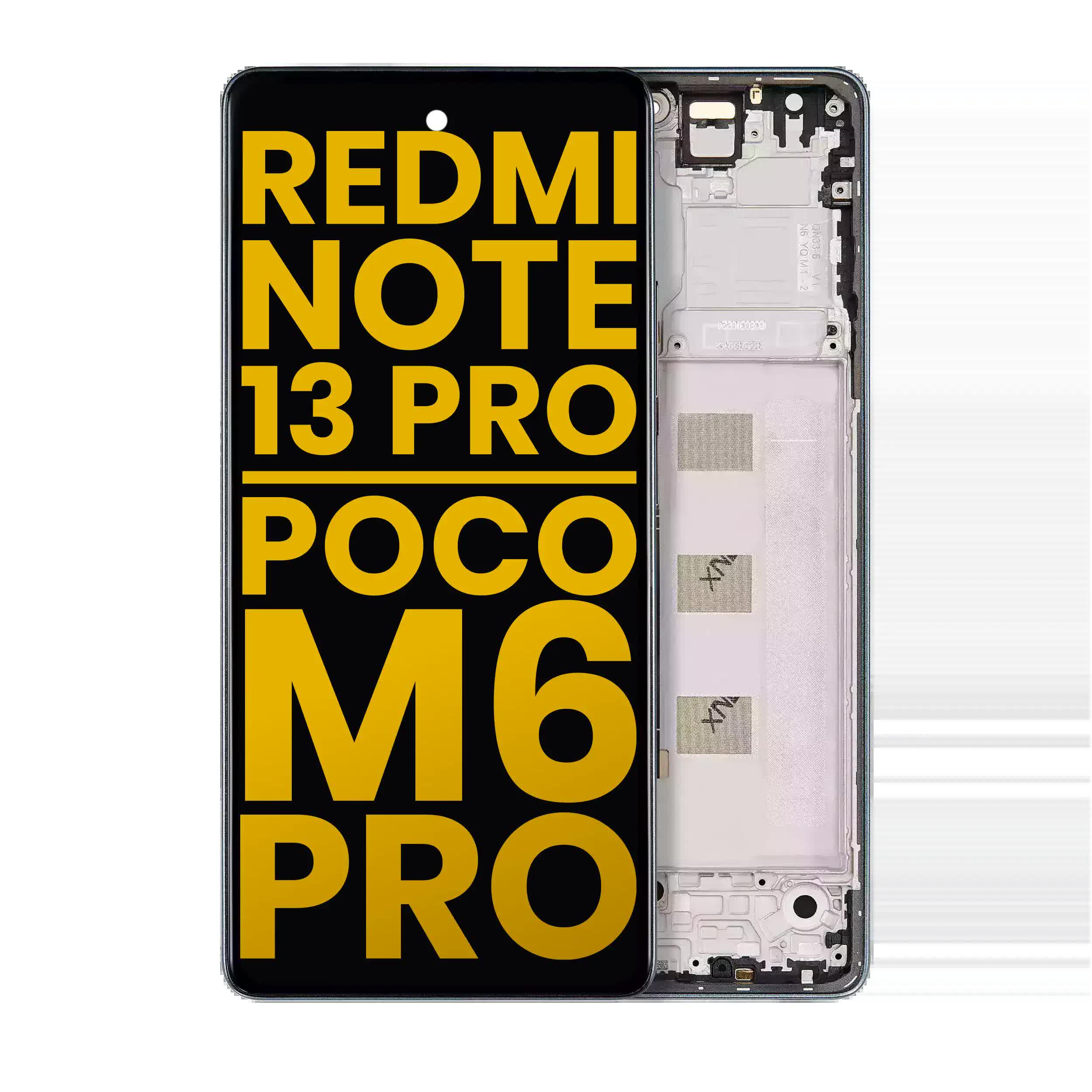 OLED Display mit Rahmen für Xiaomi Redmi Note 13 Pro 4G / Xiaomi Poco M6 Pro 4G (professionell aufgearbeitet) (Forest Green)