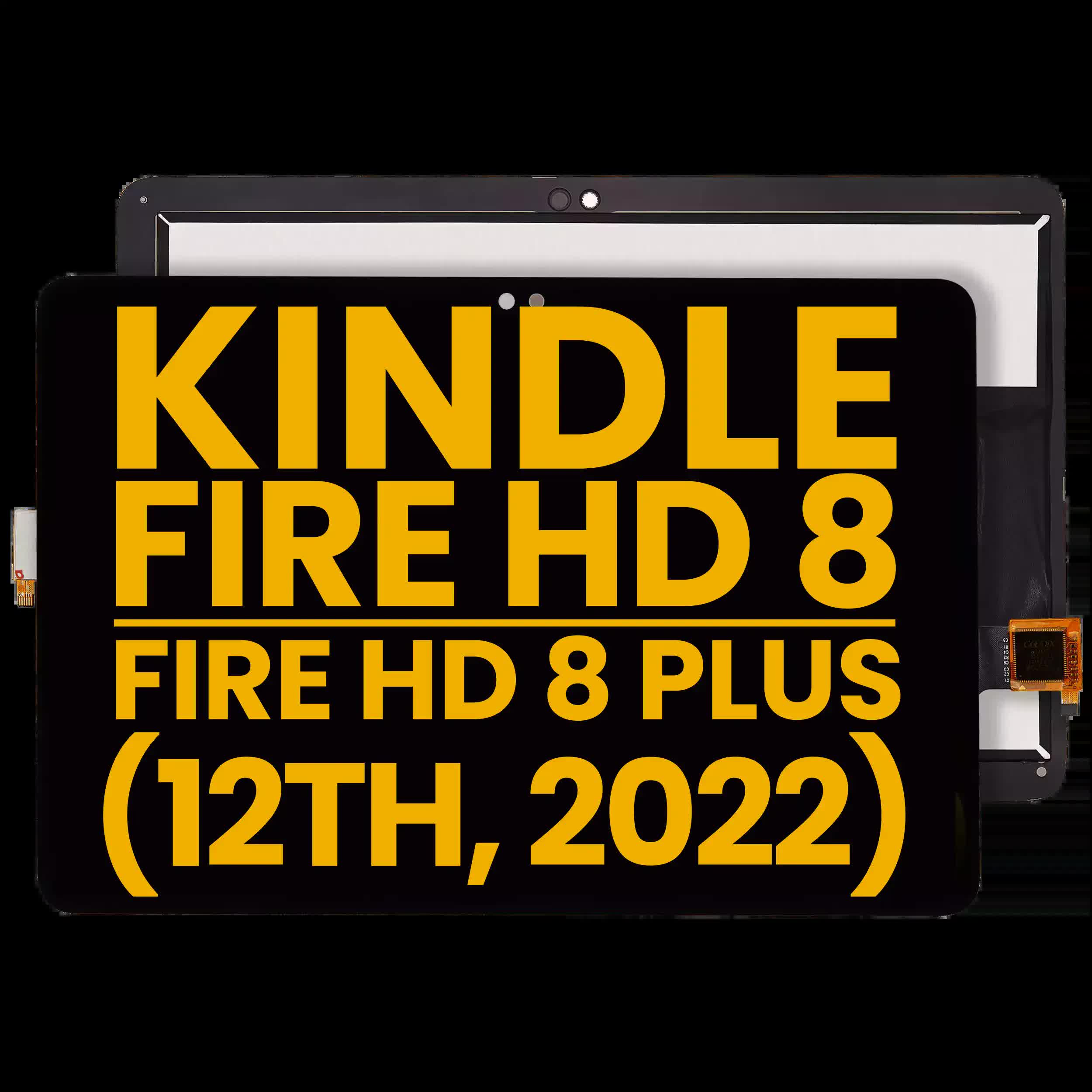LCD Display ohne Rahmen für Amazon Kindle Fire HD 8 (12th Gen, 2022) / HD 8 Plus (12th Gen, 2022) (professionell aufgearbeitet)