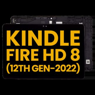LCD Display mit Rahmen für Amazon Kindle Fire HD 8 (12th Gen, 2022) (professionell aufgearbeitet)
