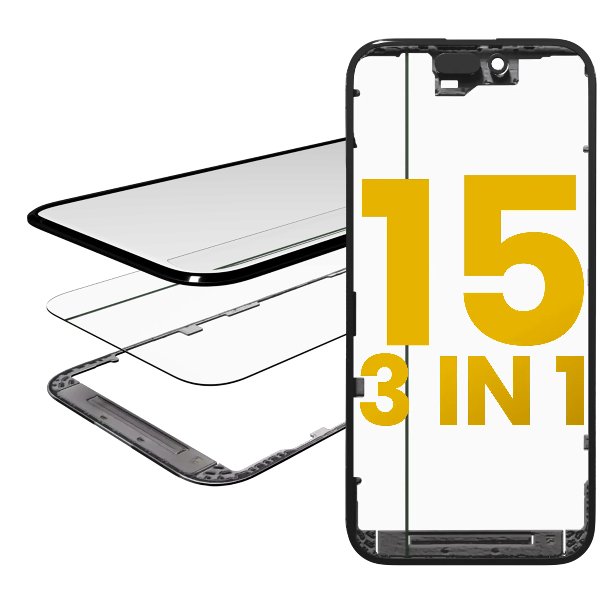 Rahmen einzeln für iPhone 15 (OCA Master) (5er-Pack) – Bild 5