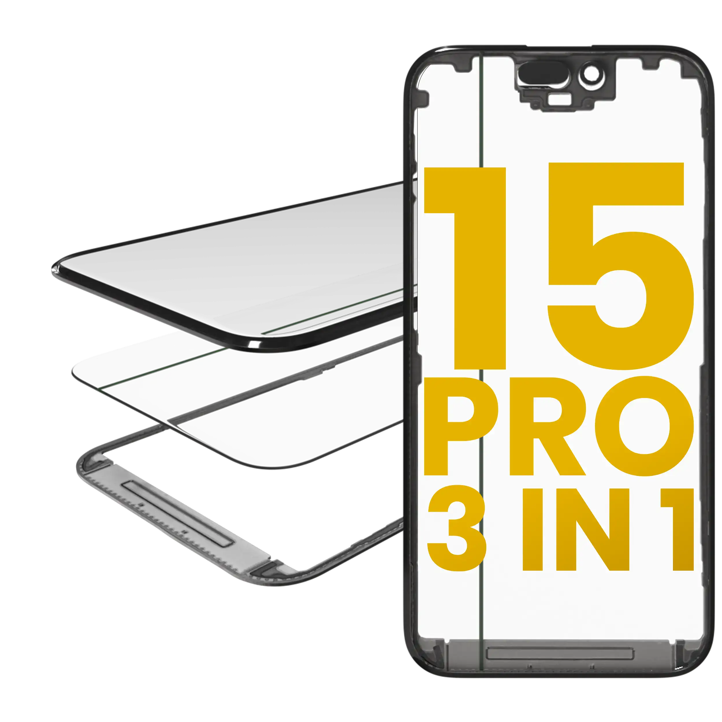 Rahmen einzeln für iPhone 15 Pro (OCA Master) (5er-Pack) – Bild 3
