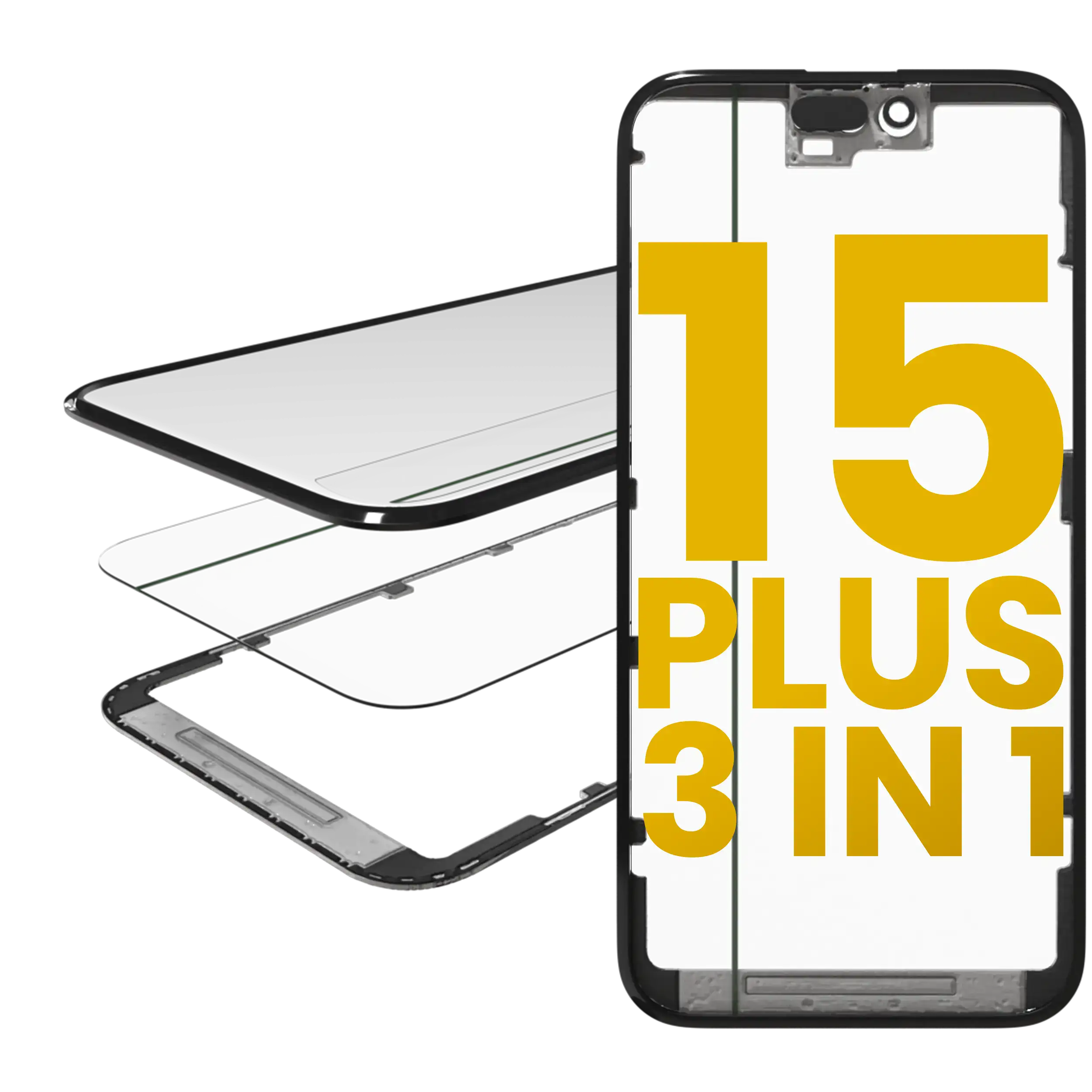 Rahmen einzeln für iPhone 15 Plus (OCA Master) (10er-Pack) – Bild 5