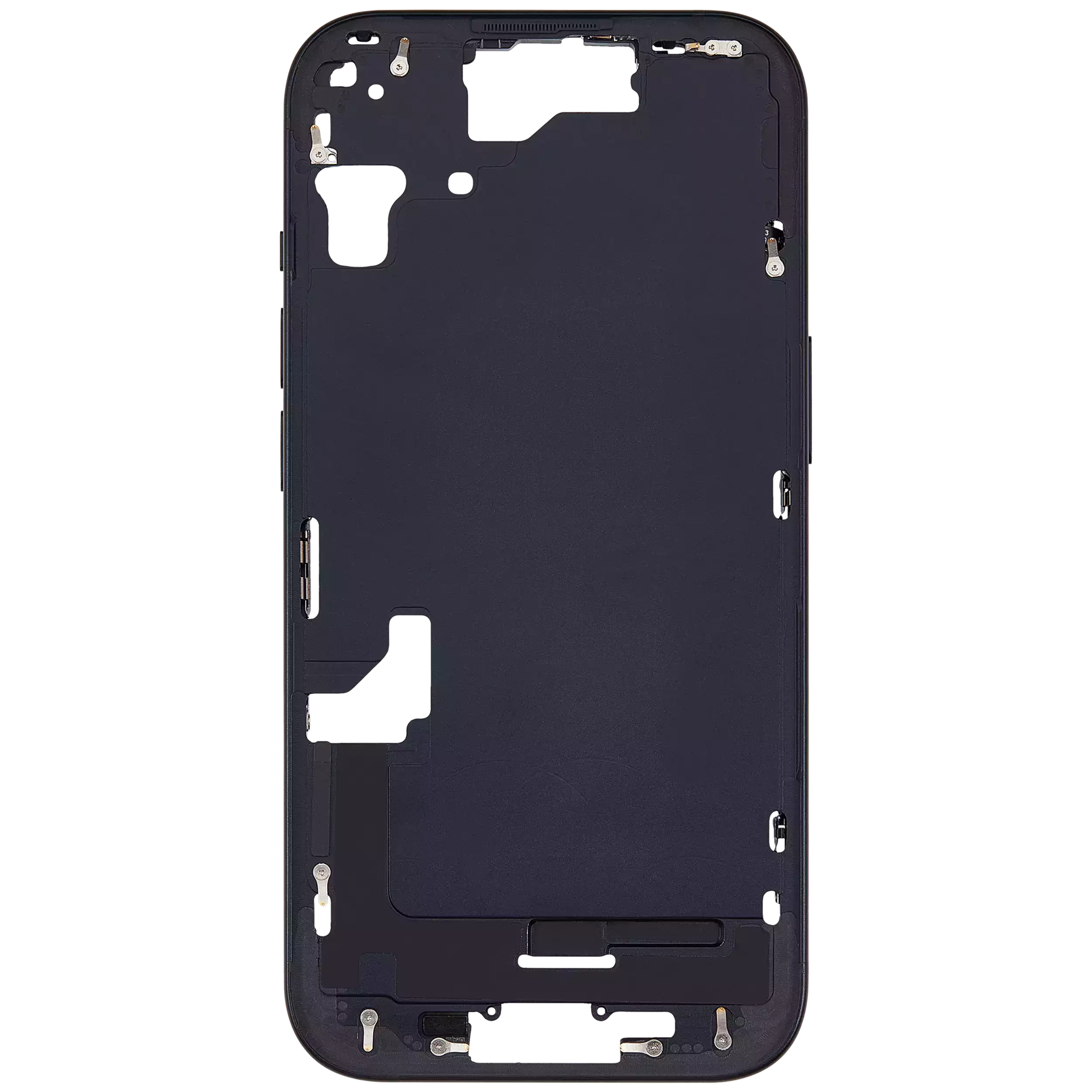 Mittelrahmen mit Kleinteilen für iPhone 15 (EU / globale Version) (Aftermarket Plus) (Black (Schwarz)) – Bild 3