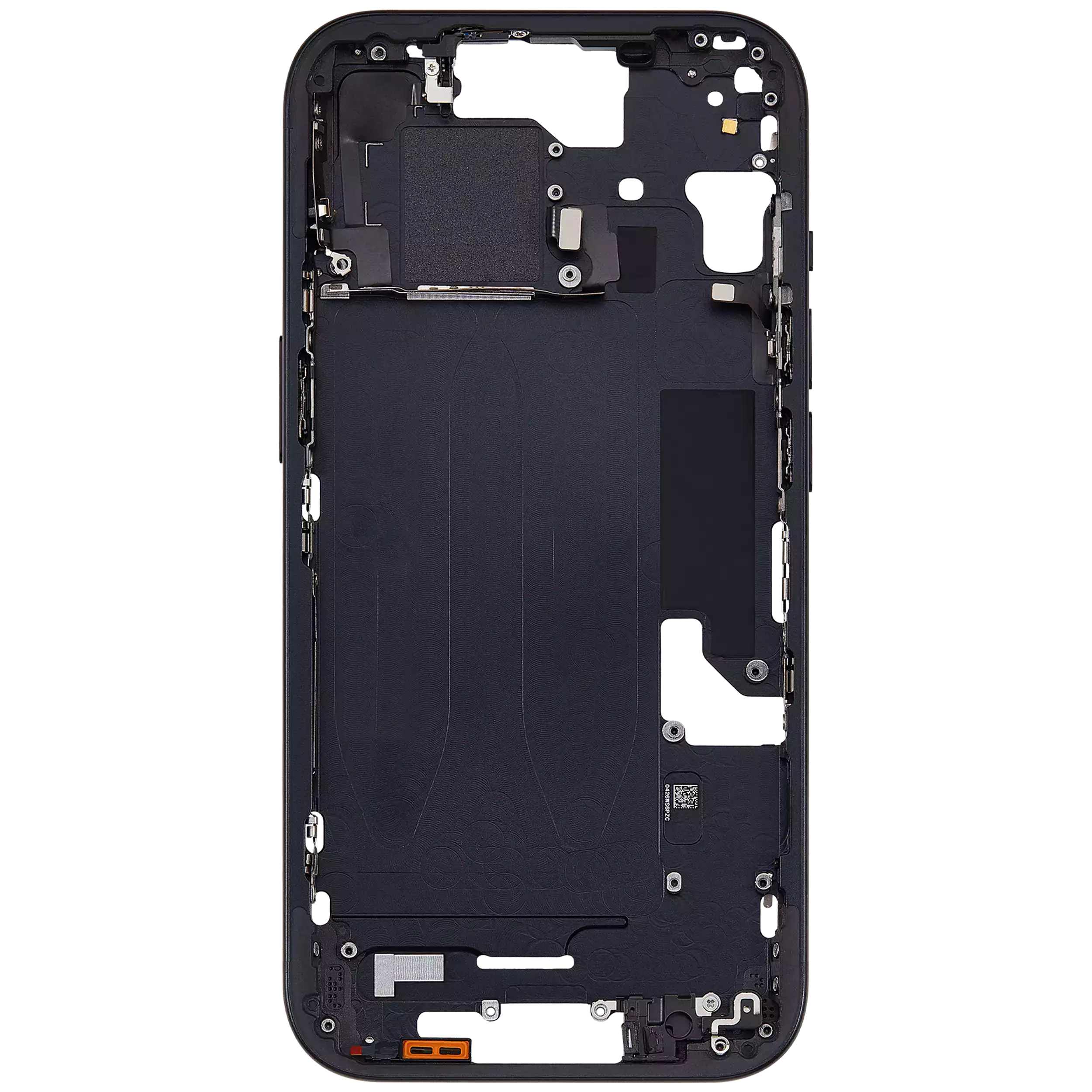 Mittelrahmen mit Kleinteilen für iPhone 15 (EU / globale Version) (Aftermarket Plus) (Black (Schwarz)) – Bild 4