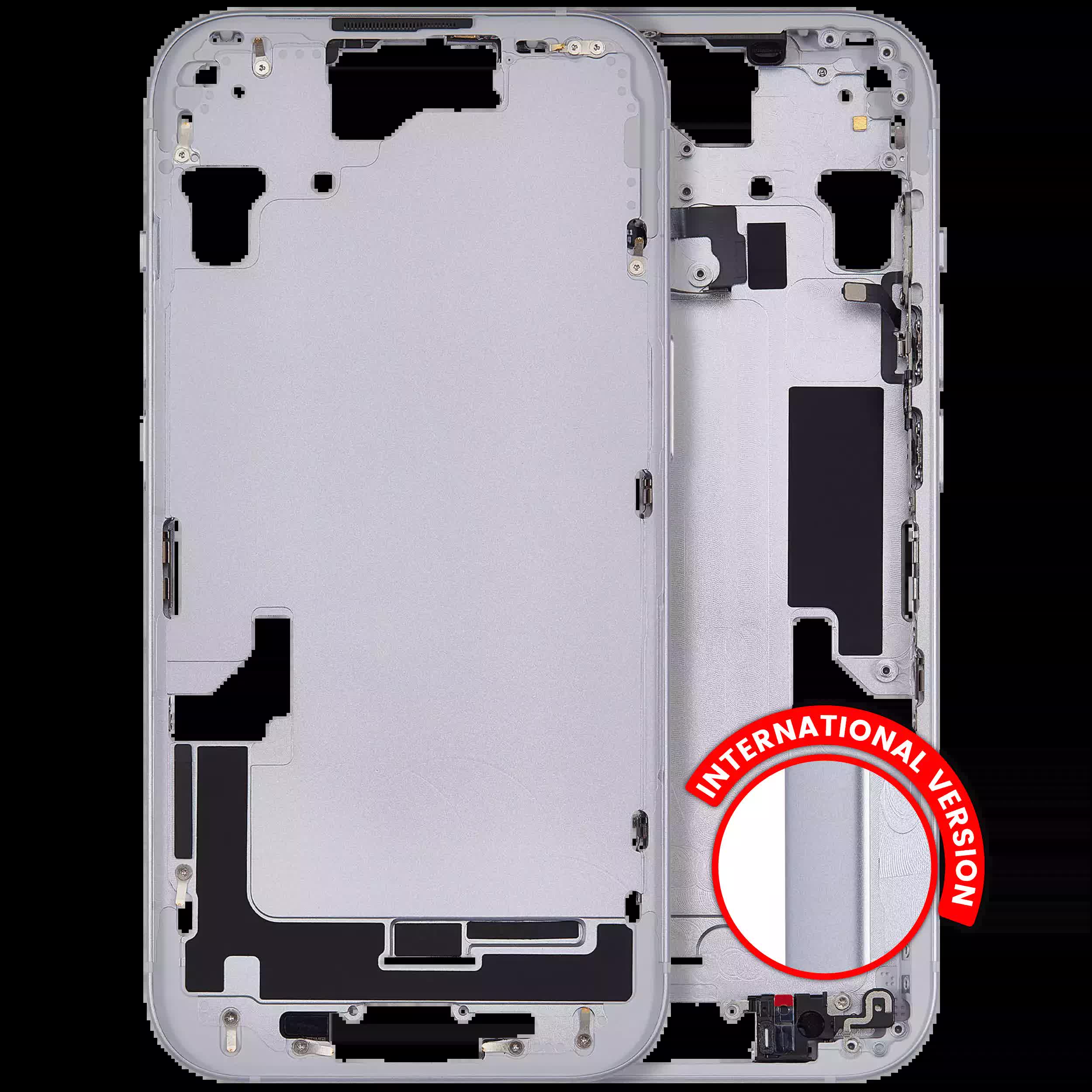 Mittelrahmen mit Kleinteilen für iPhone 15 (EU / globale Version) (Aftermarket Plus) (Blue (Blau))
