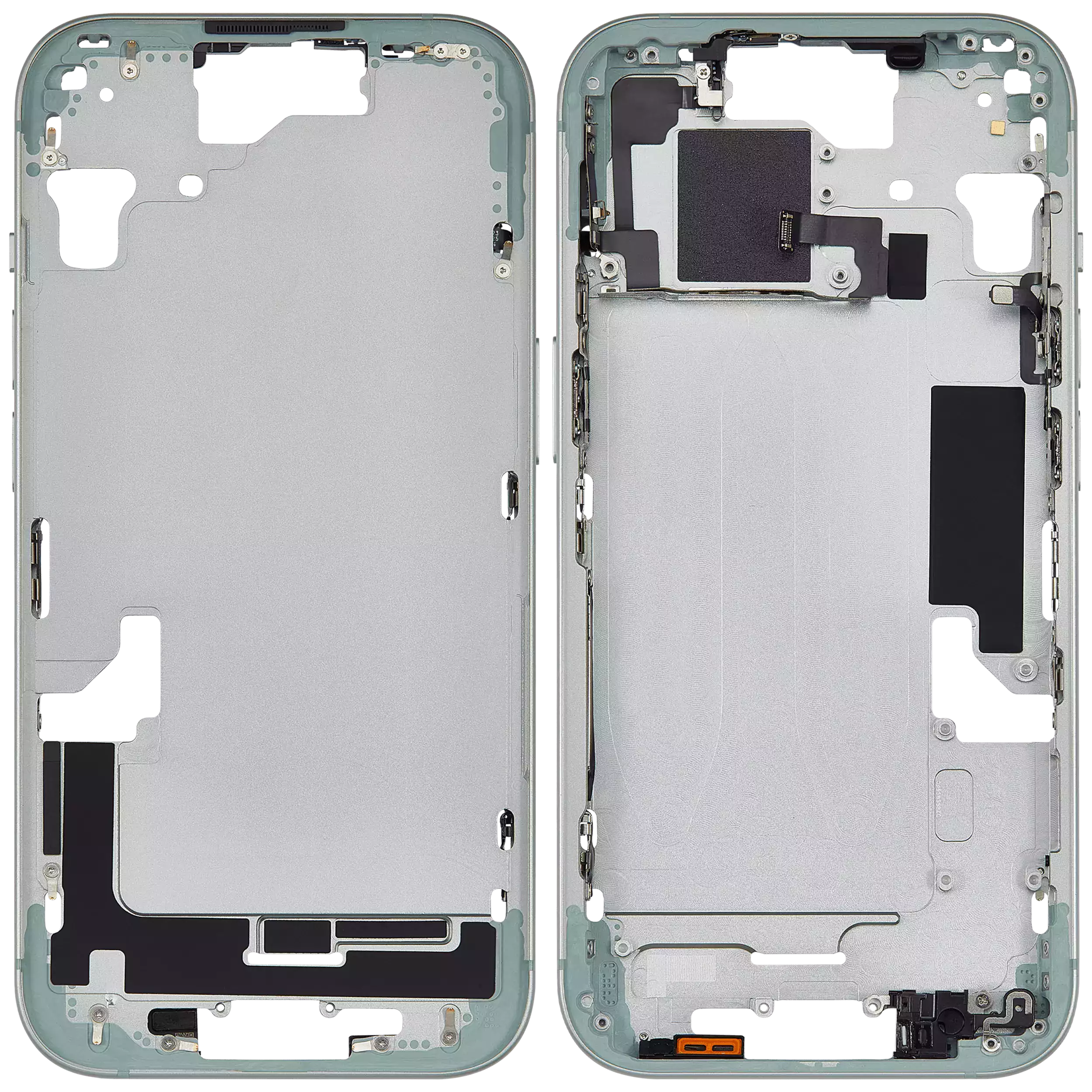 Mittelrahmen mit Kleinteilen für iPhone 15 (EU / globale Version) (Aftermarket Plus) (Green (Grün)) – Bild 2