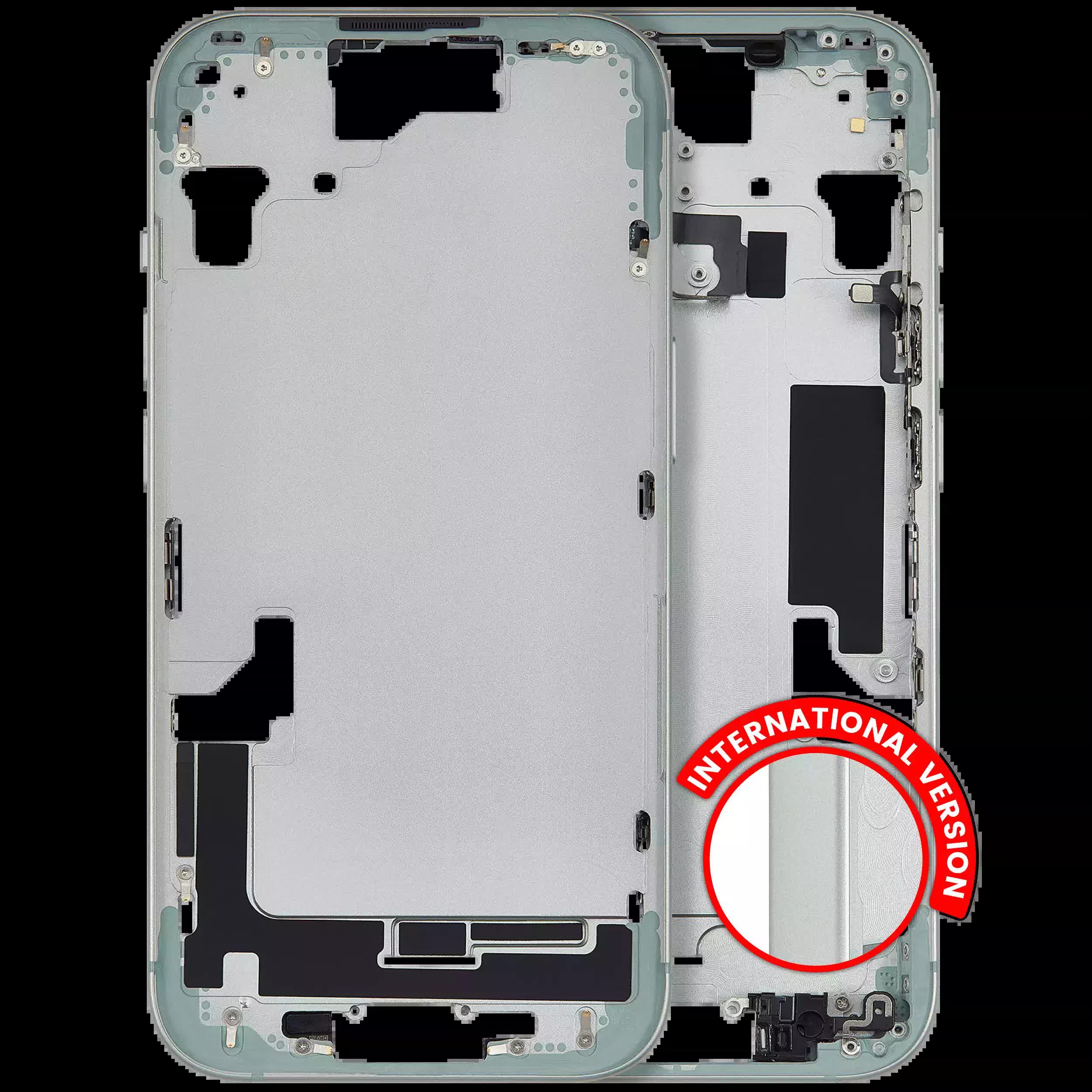 Mittelrahmen mit Kleinteilen für iPhone 15 (EU / globale Version) (Aftermarket Plus) (Green (Grün))