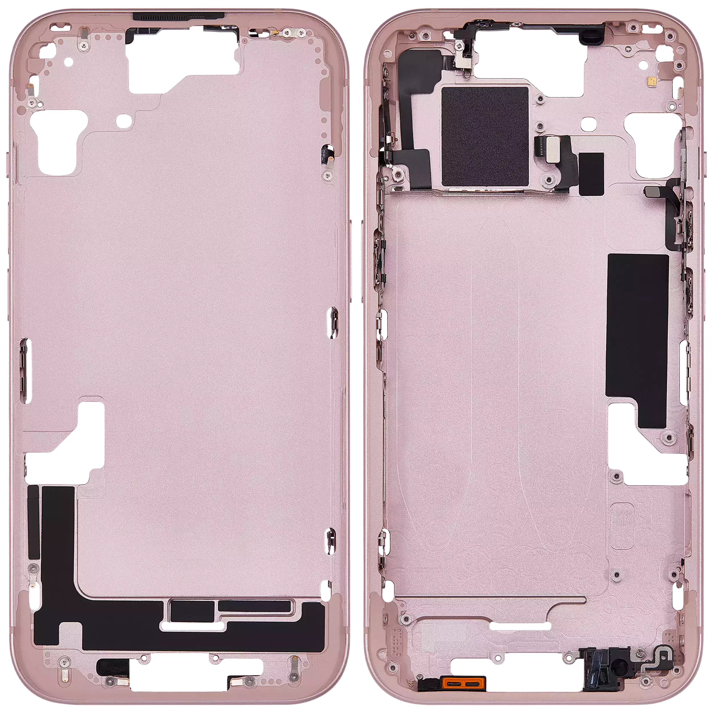 Mittelrahmen mit Kleinteilen für iPhone 15 (EU / globale Version) (Aftermarket Plus) (Pink (Rosa)) – Bild 2