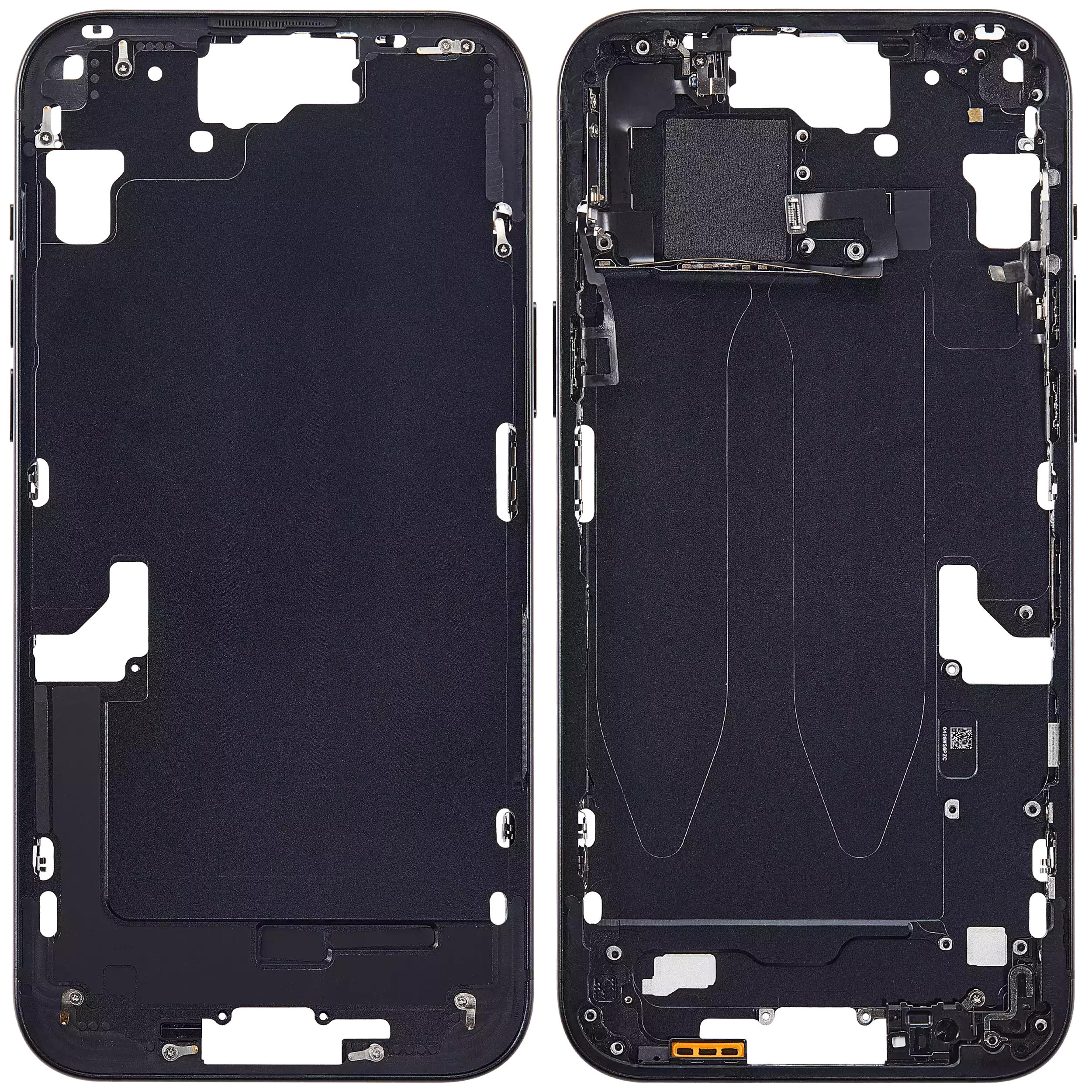 Mittelrahmen mit Kleinteilen für iPhone 15 Plus (EU / globale Version) (Aftermarket Plus) (Black (Schwarz)) – Bild 2