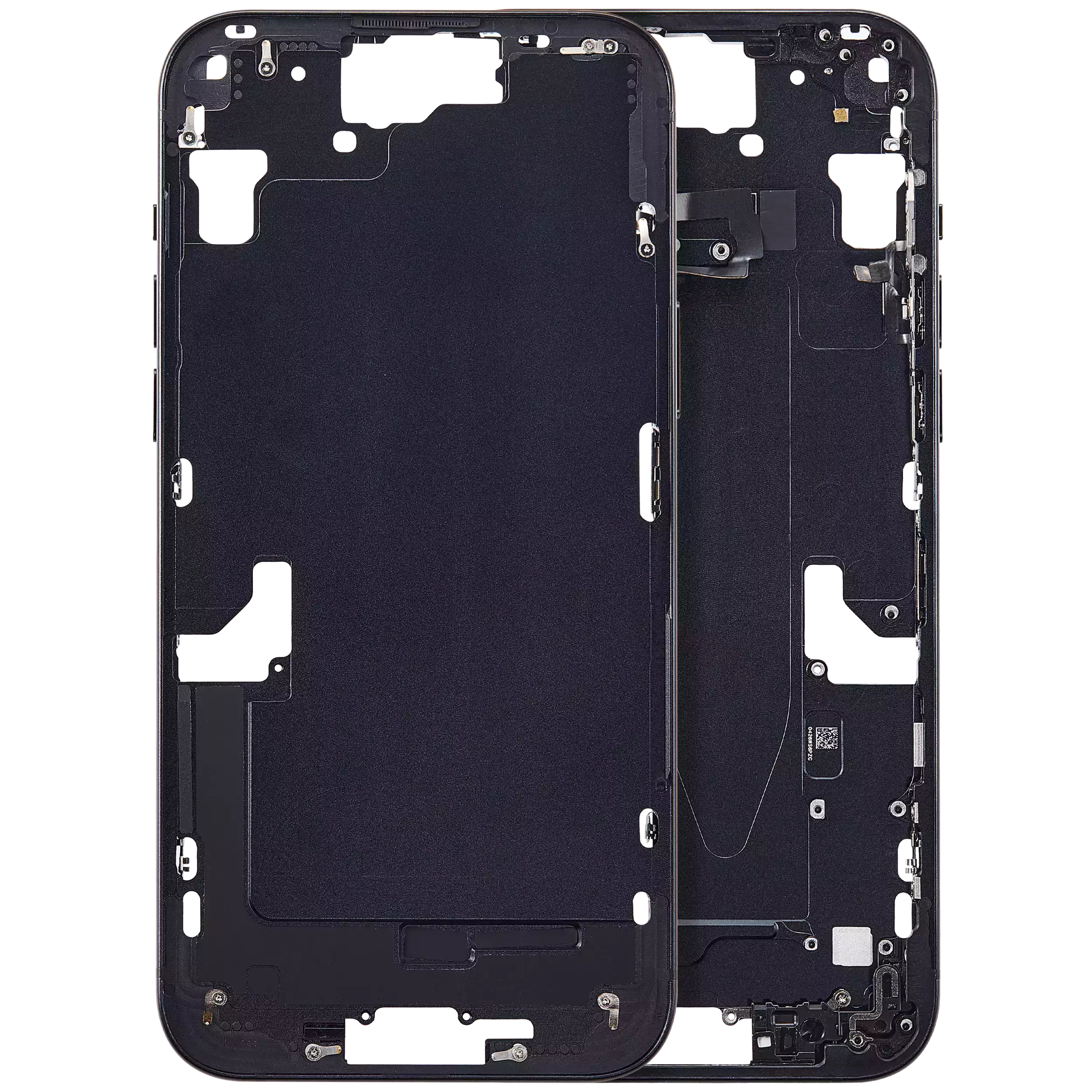Mittelrahmen mit Kleinteilen für iPhone 15 Plus (EU / globale Version) (Aftermarket Plus) (Black (Schwarz)) – Bild 3