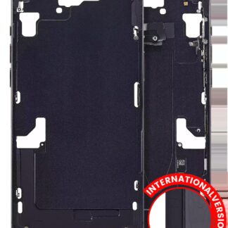 Mittelrahmen mit Kleinteilen für iPhone 15 Plus (EU / globale Version) (Aftermarket Plus) (Black (Schwarz))