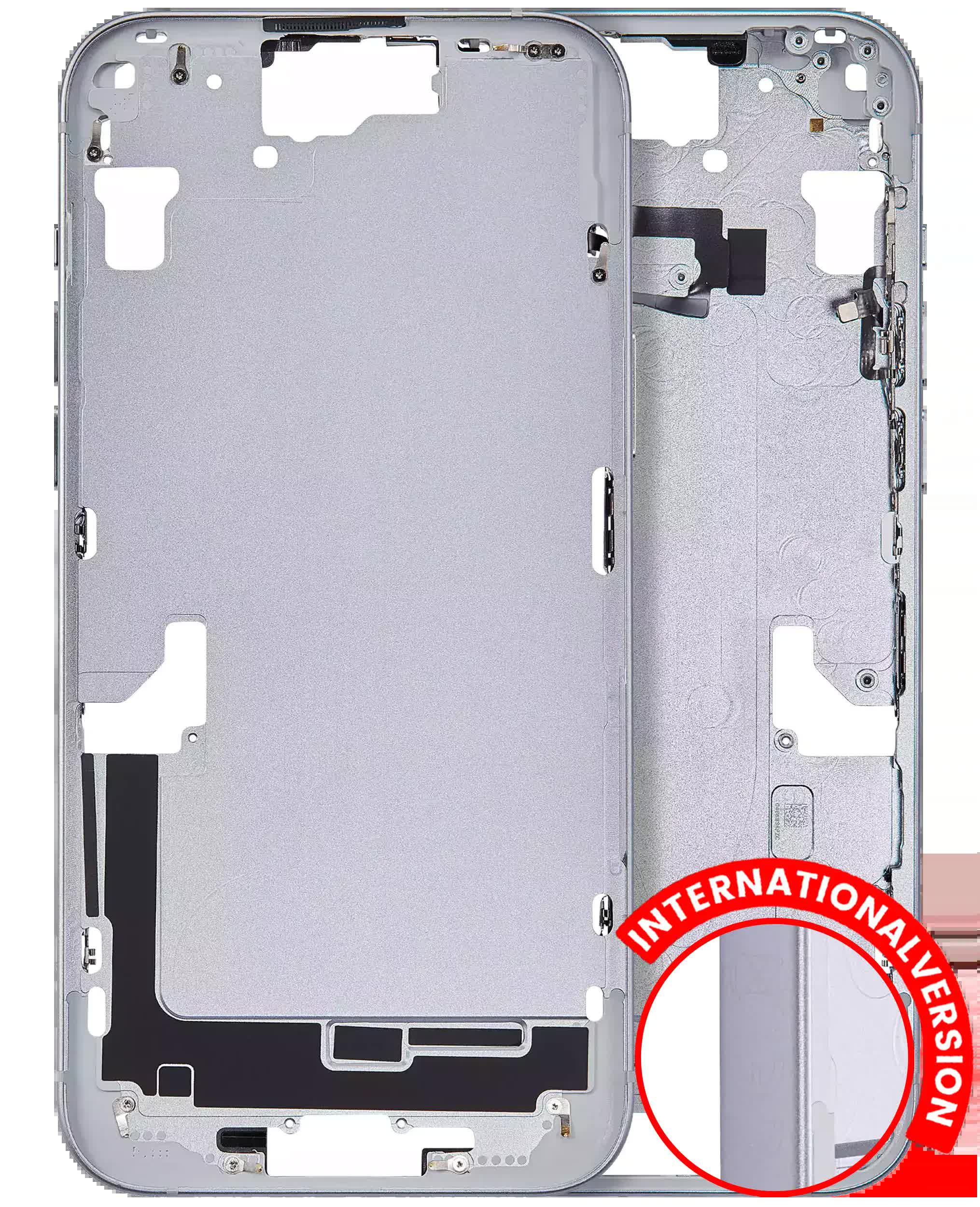 Mittelrahmen mit Kleinteilen für iPhone 15 Plus (EU / globale Version) (Aftermarket Plus) (Blue (Blau))