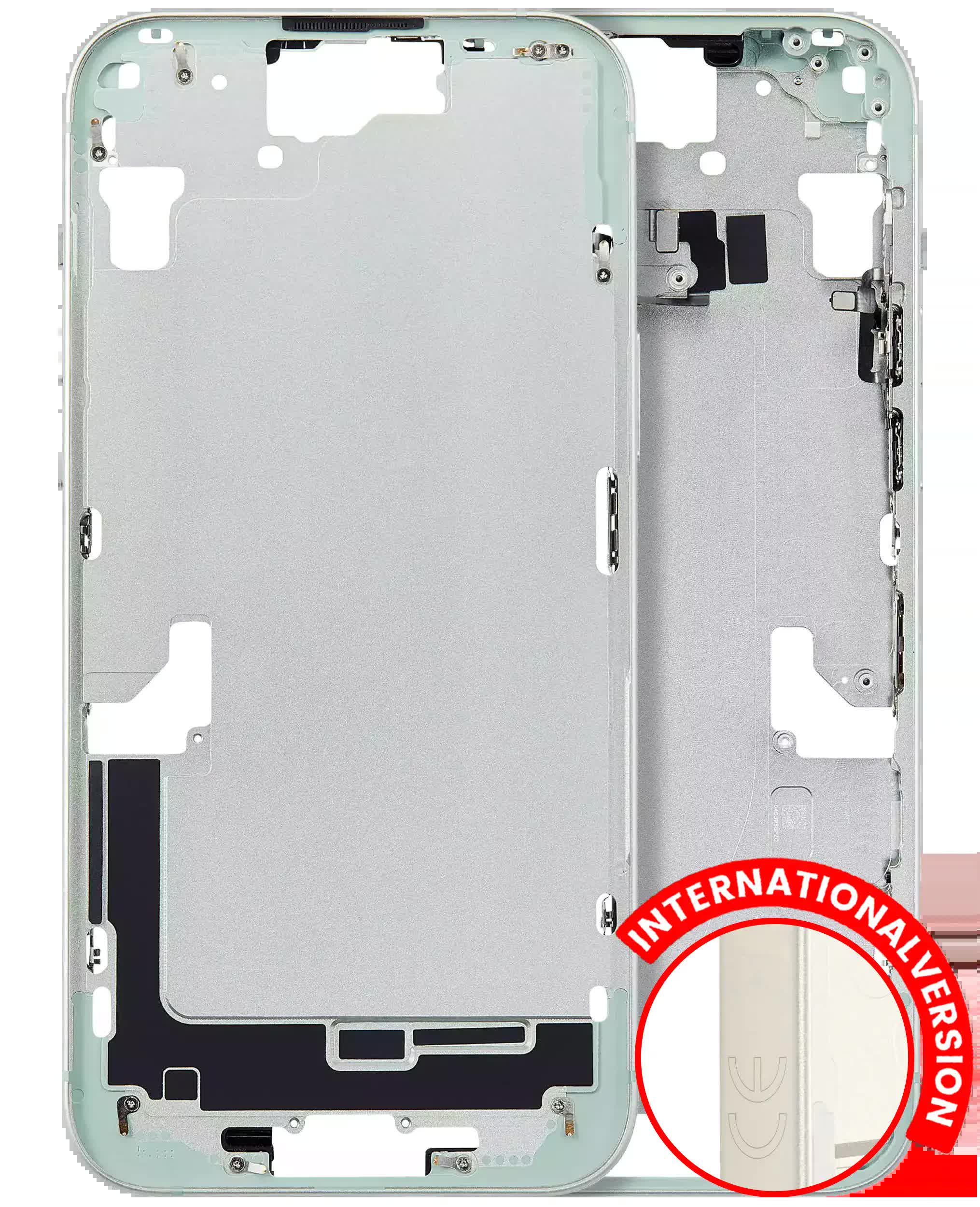 Mittelrahmen mit Kleinteilen für iPhone 15 Plus (EU / globale Version) (Aftermarket Plus) (Green (Grün))