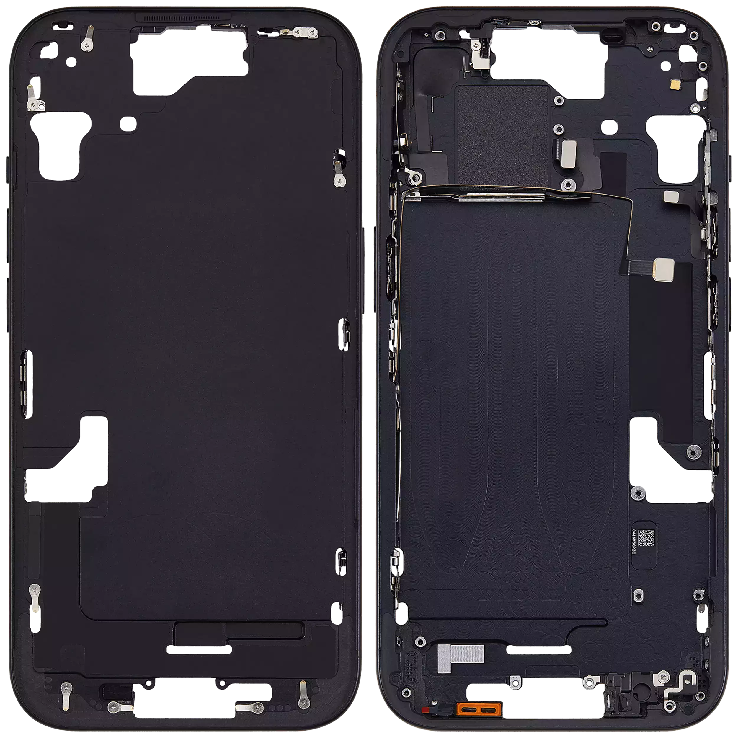 Mittelrahmen mit Kleinteilen für iPhone 15 (US-Version) (Aftermarket Plus) (Black (Schwarz)) – Bild 2