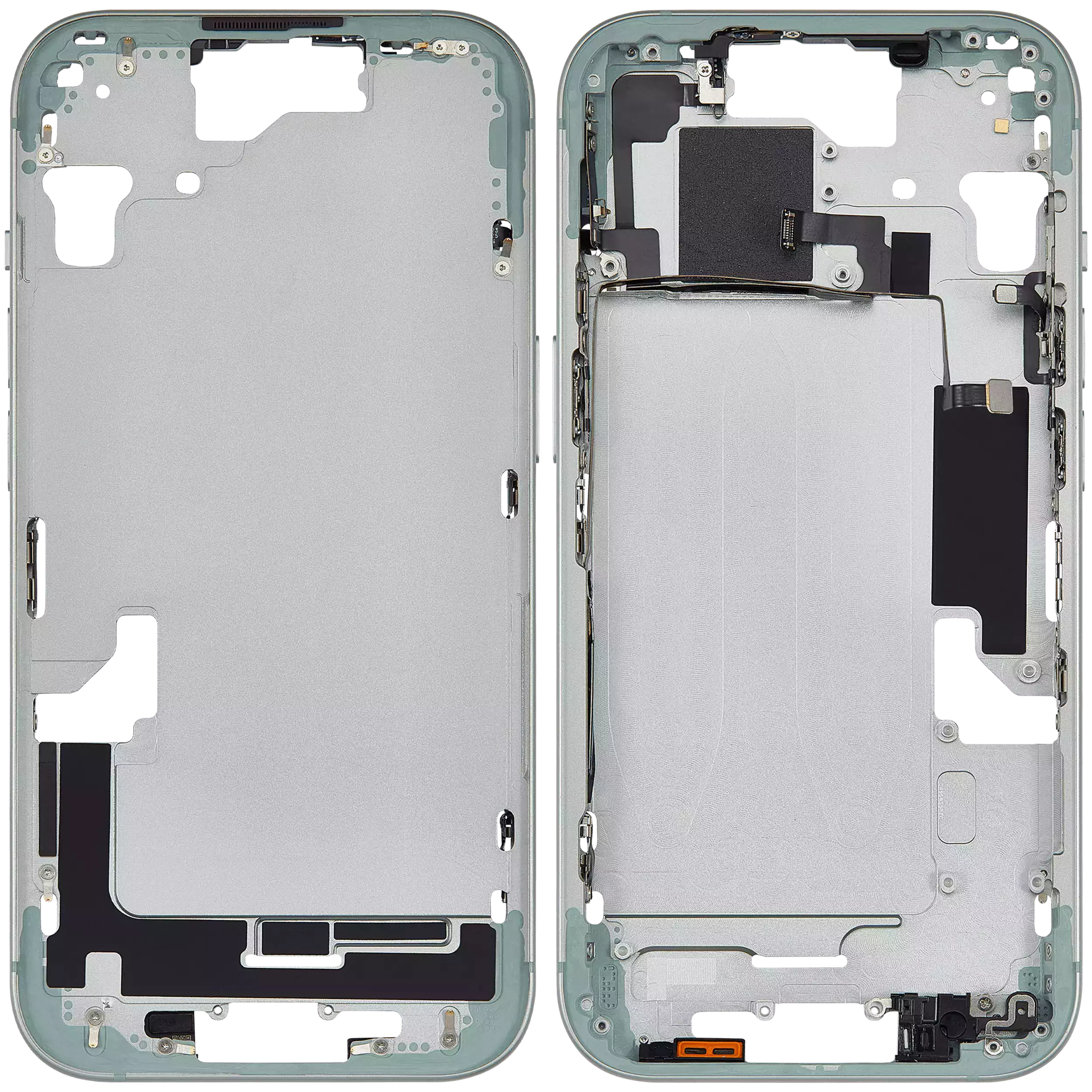 Mittelrahmen mit Kleinteilen für iPhone 15 (US-Version) (Aftermarket Plus) (Green (Grün)) – Bild 2