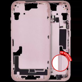 Mittelrahmen mit Kleinteilen für iPhone 15 (US-Version) (Aftermarket Plus) (Pink (Rosa))