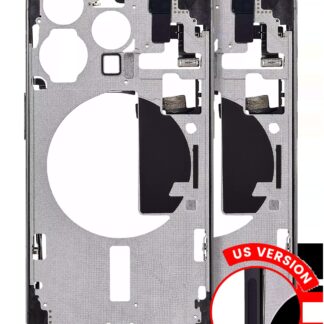 Mittelrahmen mit Kleinteilen für iPhone 15 Pro (US-Version) (Aftermarket Plus) (Black Titanium)