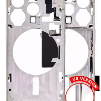 Mittelrahmen mit Kleinteilen für iPhone 15 Pro (US-Version) (Aftermarket Plus) (White Titanium)