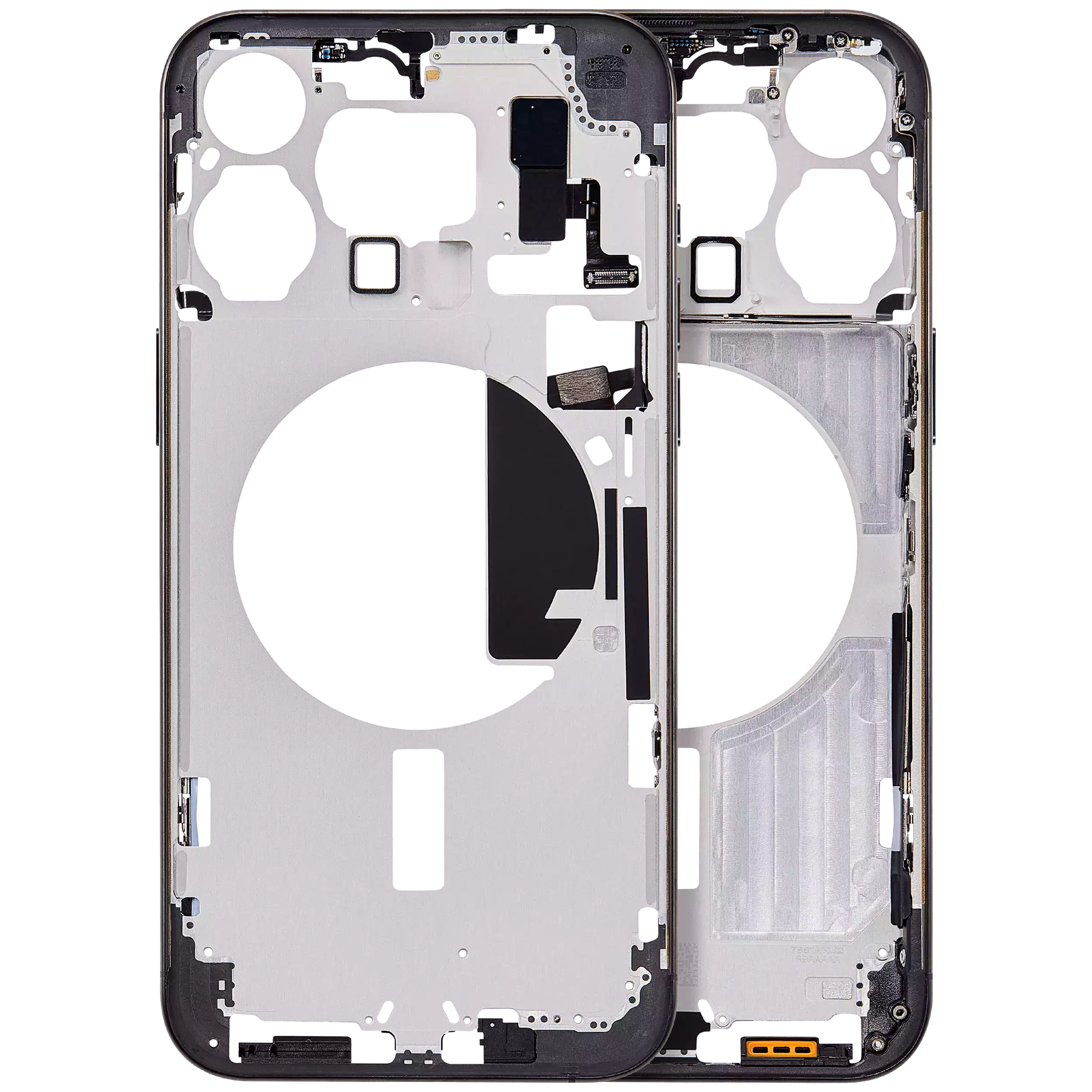 Mittelrahmen mit Kleinteilen für iPhone 15 Pro Max (EU / globale Version) (Aftermarket Plus) (Black Titanium) – Bild 3