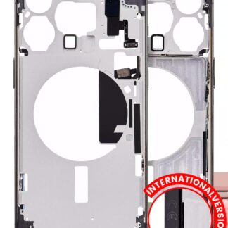 Mittelrahmen mit Kleinteilen für iPhone 15 Pro Max (EU / globale Version) (Aftermarket Plus) (Black Titanium)