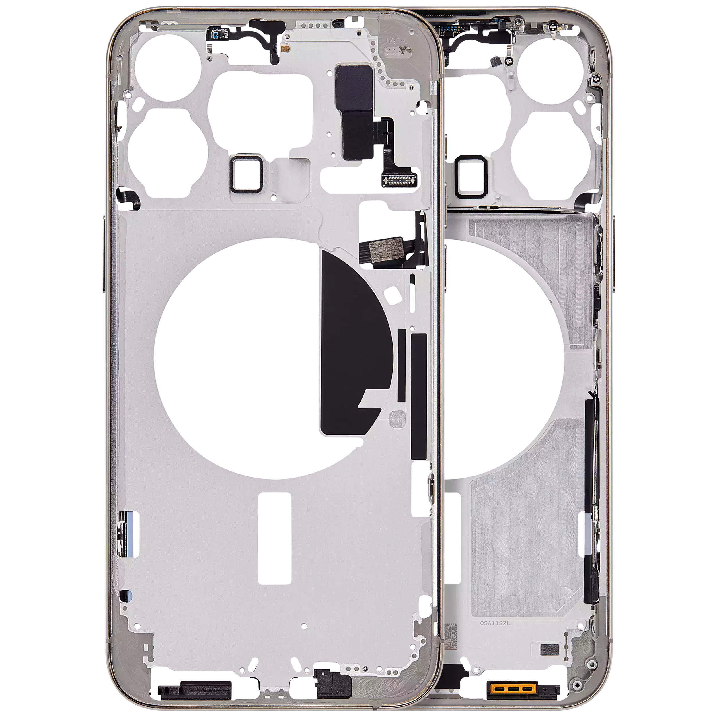 Mittelrahmen mit Kleinteilen für iPhone 15 Pro Max (EU / globale Version) (Aftermarket Plus) (Natural Titanium) – Bild 3