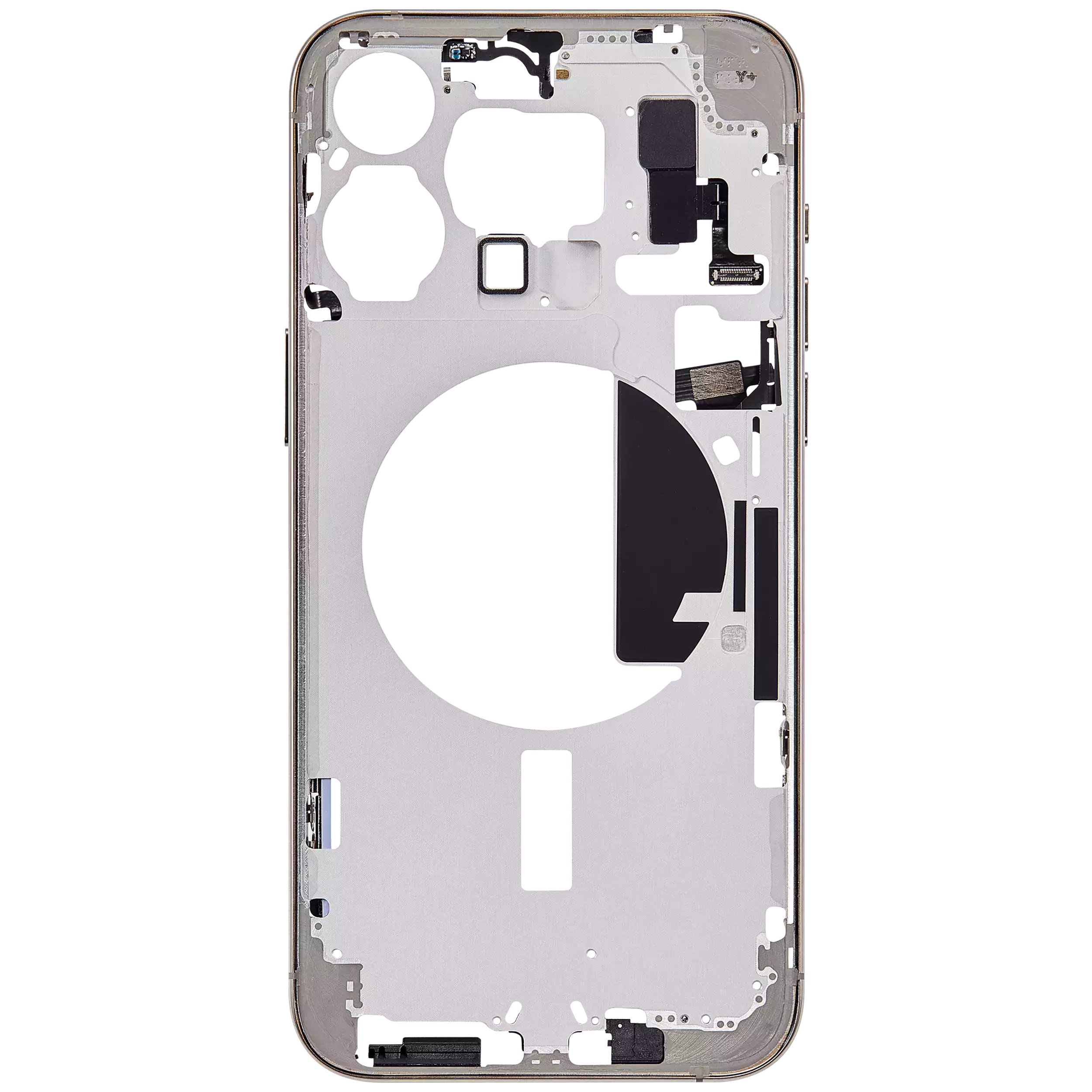 Mittelrahmen mit Kleinteilen für iPhone 15 Pro Max (EU / globale Version) (Aftermarket Plus) (Natural Titanium) – Bild 4