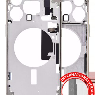 Mittelrahmen mit Kleinteilen für iPhone 15 Pro Max (EU / globale Version) (Aftermarket Plus) (Natural Titanium)