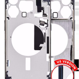 Mittelrahmen mit Kleinteilen für iPhone 15 Pro Max (US-Version) (Aftermarket Plus) (Blue Titanium)