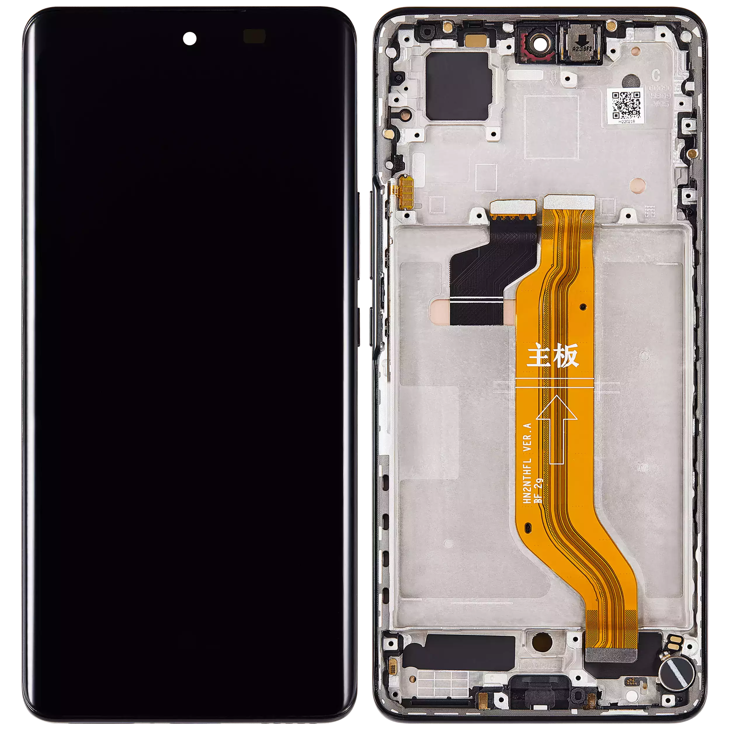 OLED Display mit Rahmen für Honor 50 (professionell aufgearbeitet) (Midnight Black (Schwarz)) – Bild 2