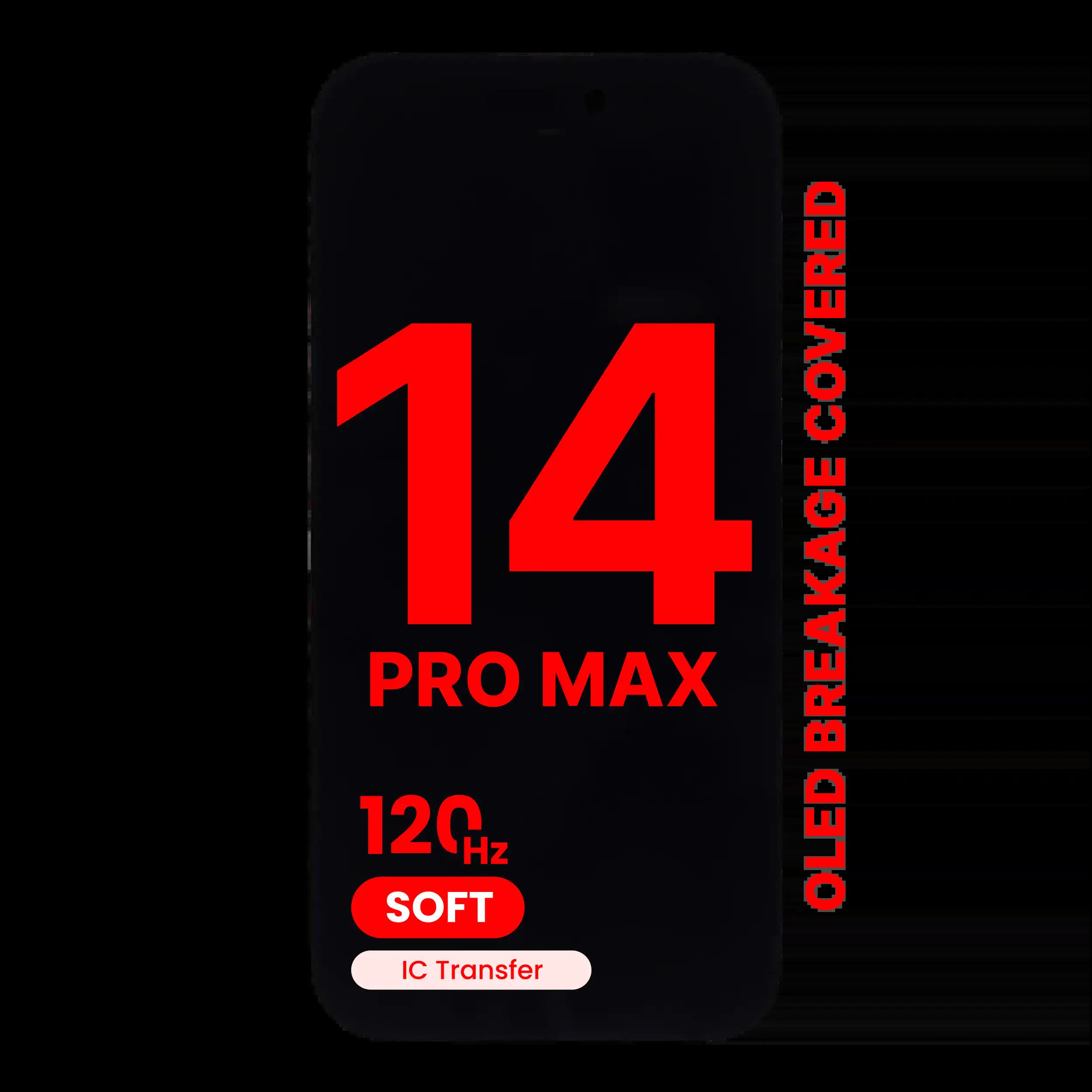 OLED Display für iPhone 14 Pro Max (Aftermarket Pro: XO7 Soft)
