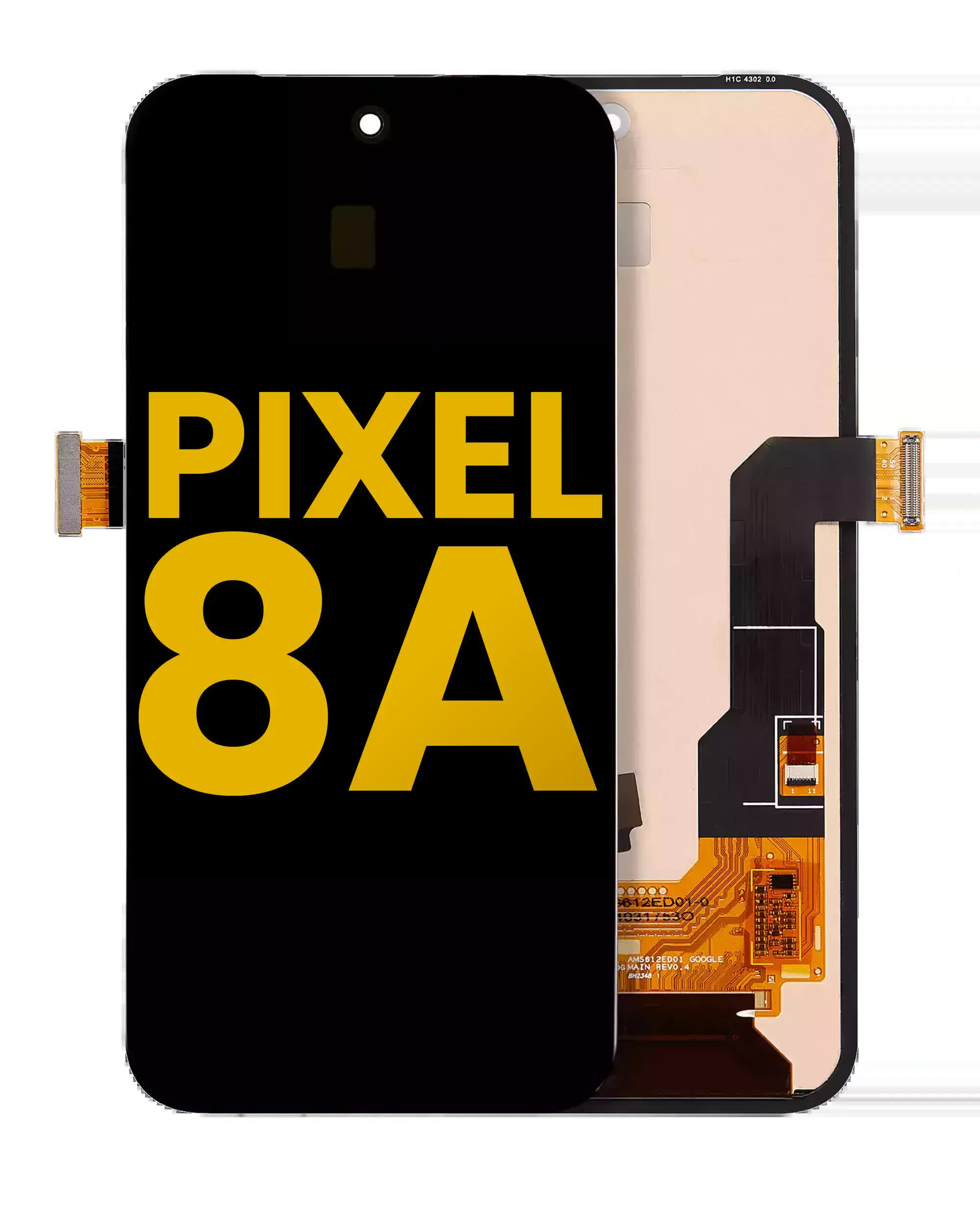 OLED Display ohne Rahmen (ohne Fingerprint Sensor) für Google Pixel 8A (professionell aufgearbeitet)