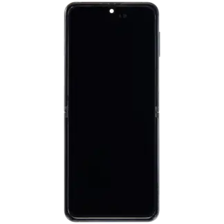 Inner OLED Display mit Rahmen für Samsung Galaxy Z Flip 3 5G (US & International) (professionell aufgearbeitet) (Phantom Green)