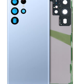 Rückdeckelglas mit Kameraglas für Samsung Galaxy S22 Ultra (Service Pack) (Sky Blue)