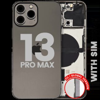 Rückgehäuse mit Kleinteilen für iPhone 13 Pro Max (EU / globale Version) (ausgebautes Originalteil: Grade C) (Graphite)