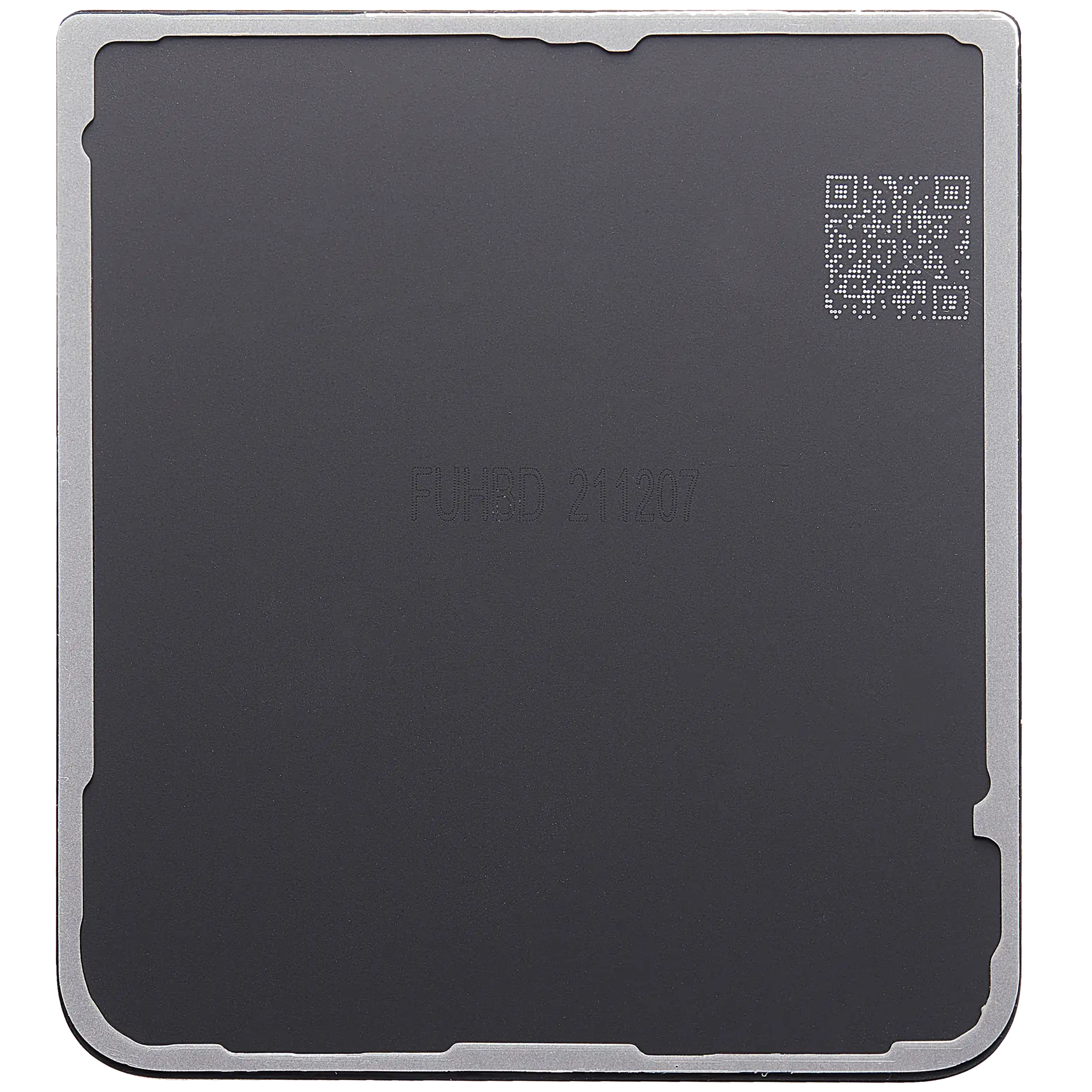 Bottom Rückdeckelglas für Samsung Galaxy Z Flip 3 5G (Aftermarket Plus) (Phantom Black) – Bild 4