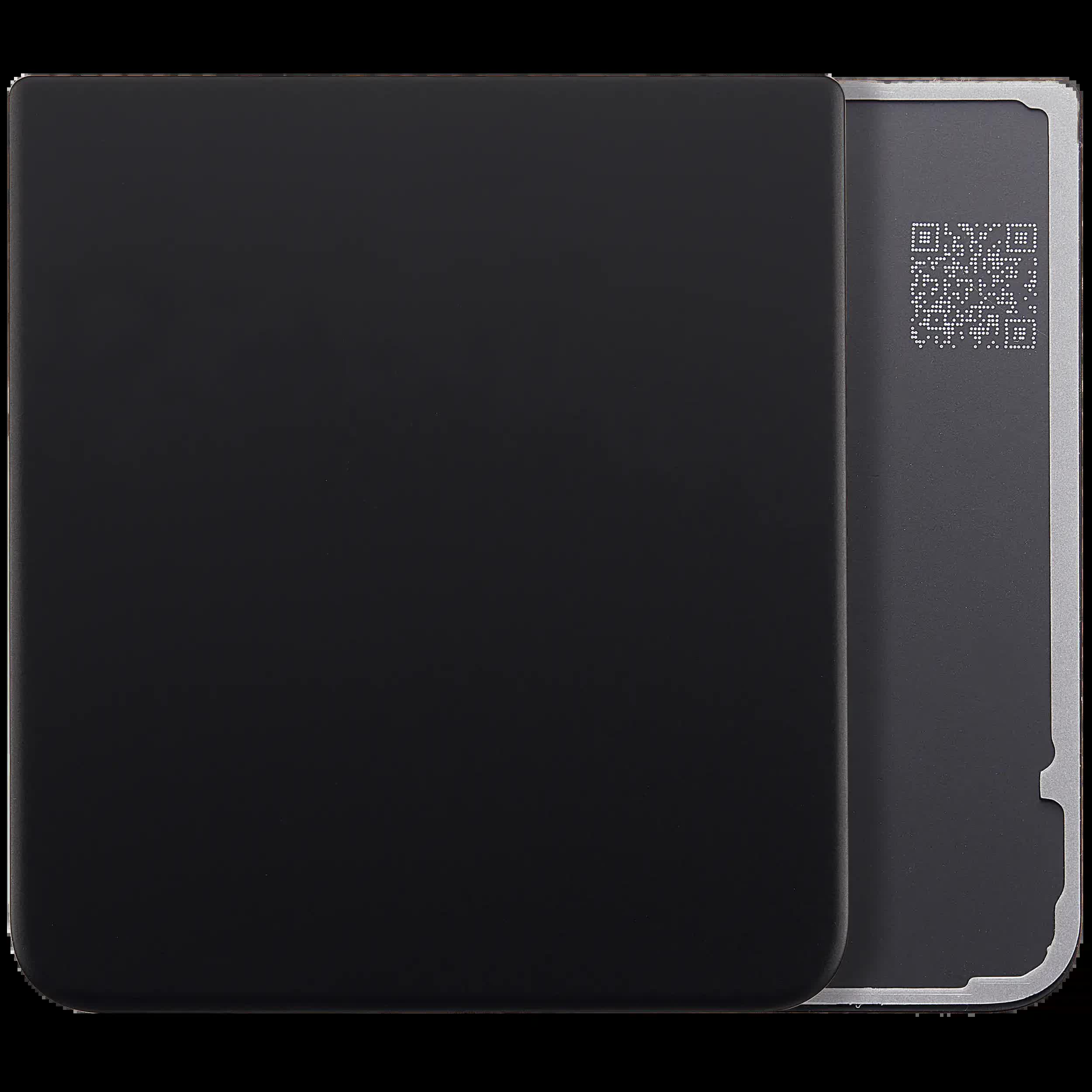 Bottom Rückdeckelglas für Samsung Galaxy Z Flip 3 5G (Aftermarket Plus) (Phantom Black)