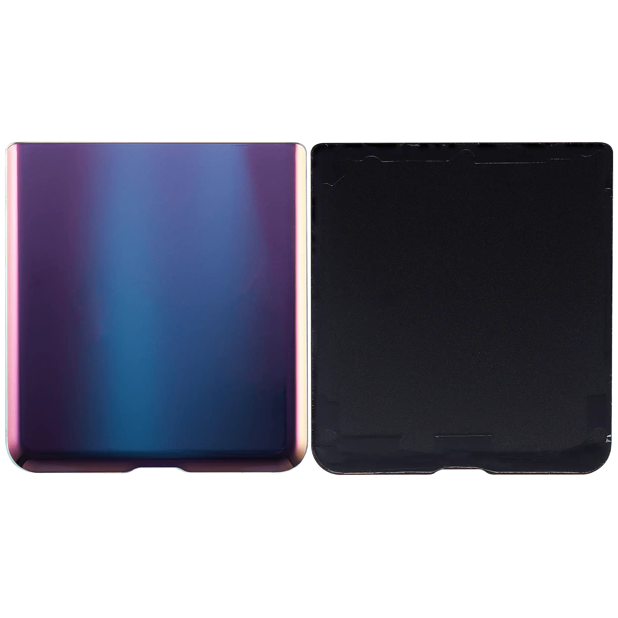 Bottom Rückdeckelglas mit Kameraglas für Samsung Galaxy Z Flip 4G (F700) / Z Flip 5G (F707) (Aftermarket Plus) (Mirror Purple) – Bild 4