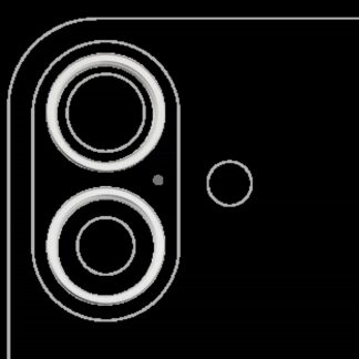 Rückkamera-Blendenring einzeln für iPhone 16 / 16 Plus (White (Weiß)) (2-teiliges Set)