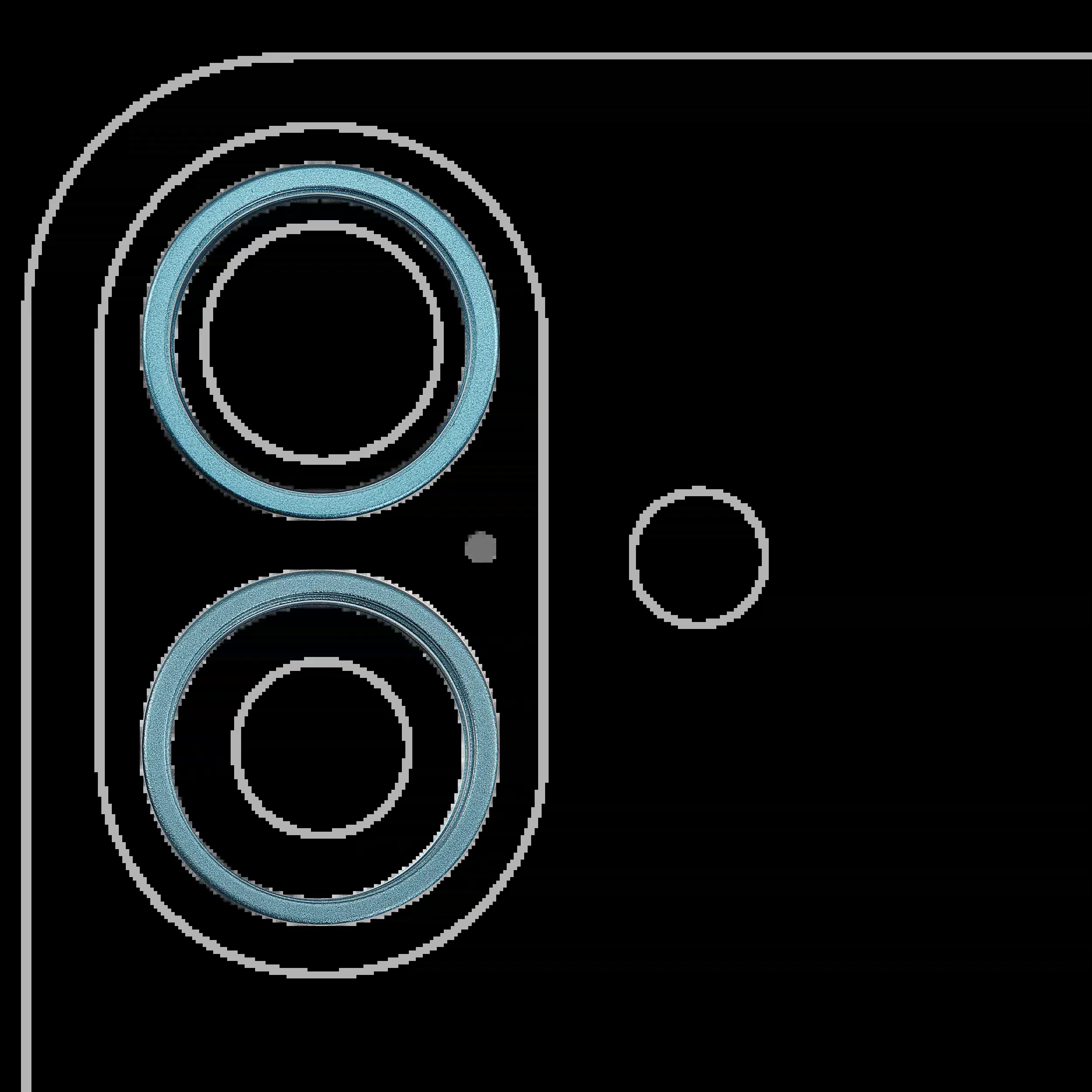 Rückkamera-Blendenring einzeln für iPhone 16 / 16 Plus (Teal) (2-teiliges Set)