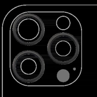 Rückkamera-Blendenring einzeln für iPhone 16 Pro / 16 Pro Max (Black Titanium) (3-teiliges Set)