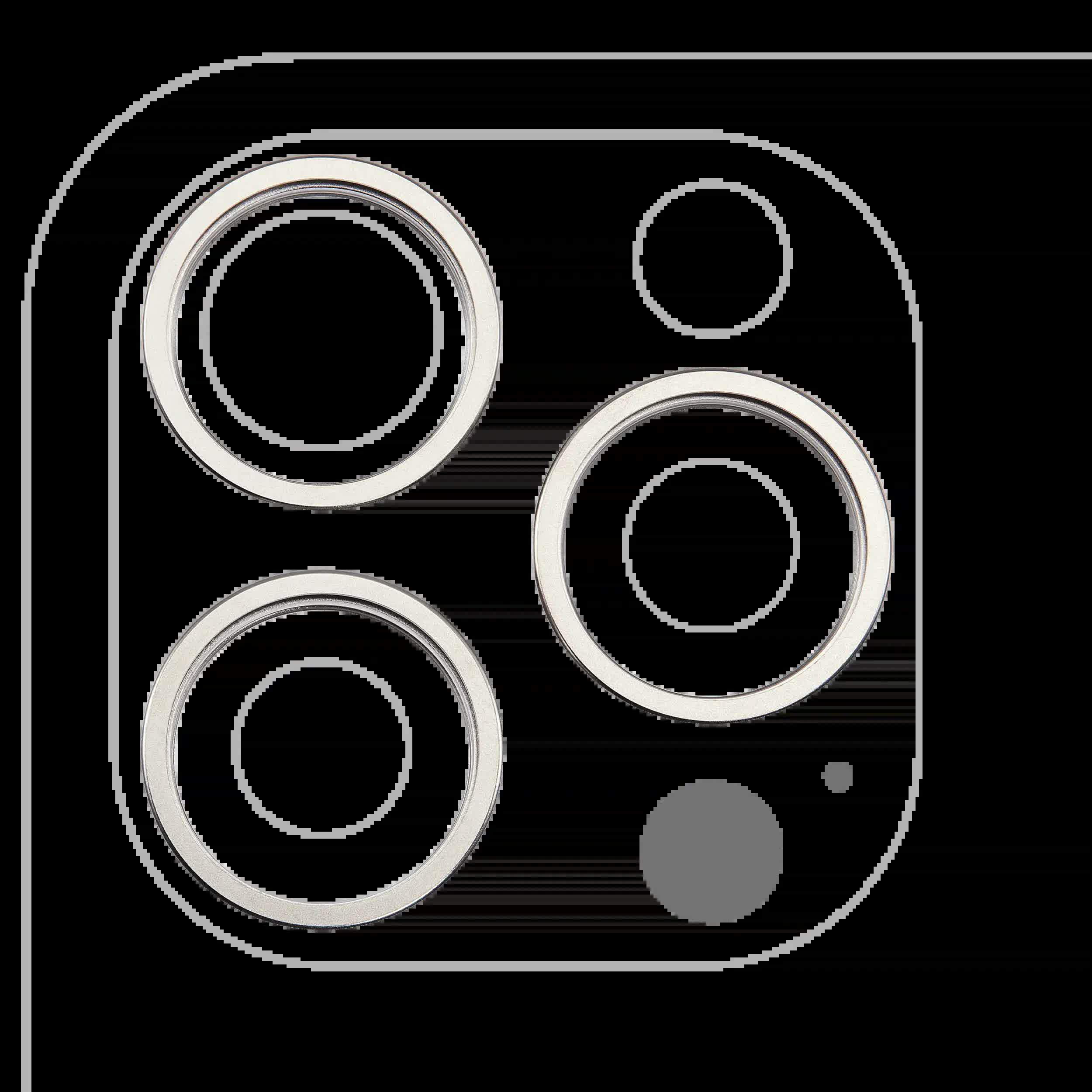 Rückkamera-Blendenring einzeln für iPhone 16 Pro / 16 Pro Max (Natural Titanium) (3-teiliges Set)