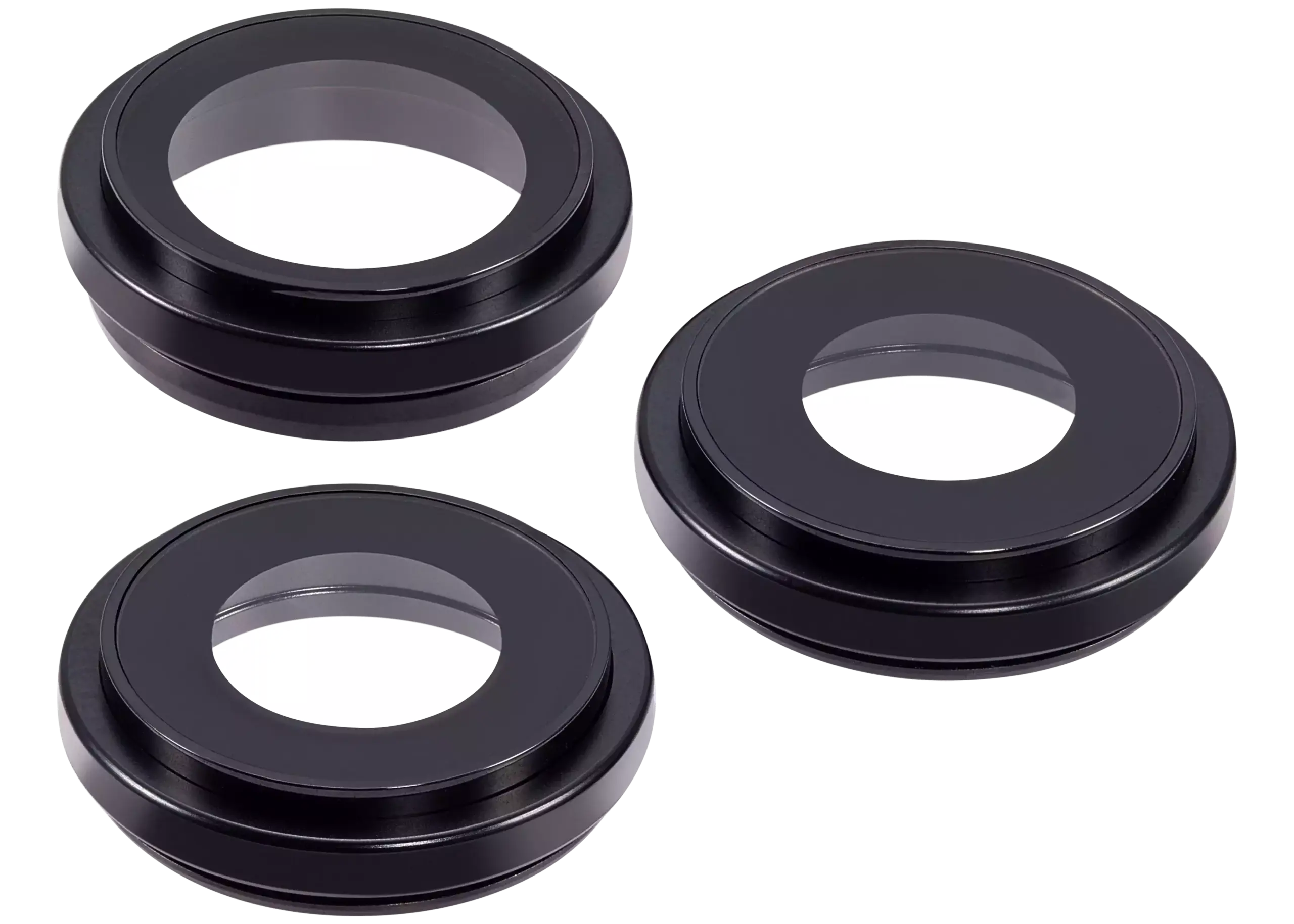 Rückkamera-Glas mit Halterung und Blende für iPhone 16 Pro / 16 Pro Max (3-teiliges Set) (Premium) (Black Titanium) – Bild 4