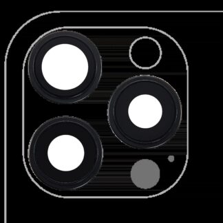 Rückkamera-Glas mit Halterung und Blende für iPhone 16 Pro / 16 Pro Max (3-teiliges Set) (Premium) (Black Titanium)
