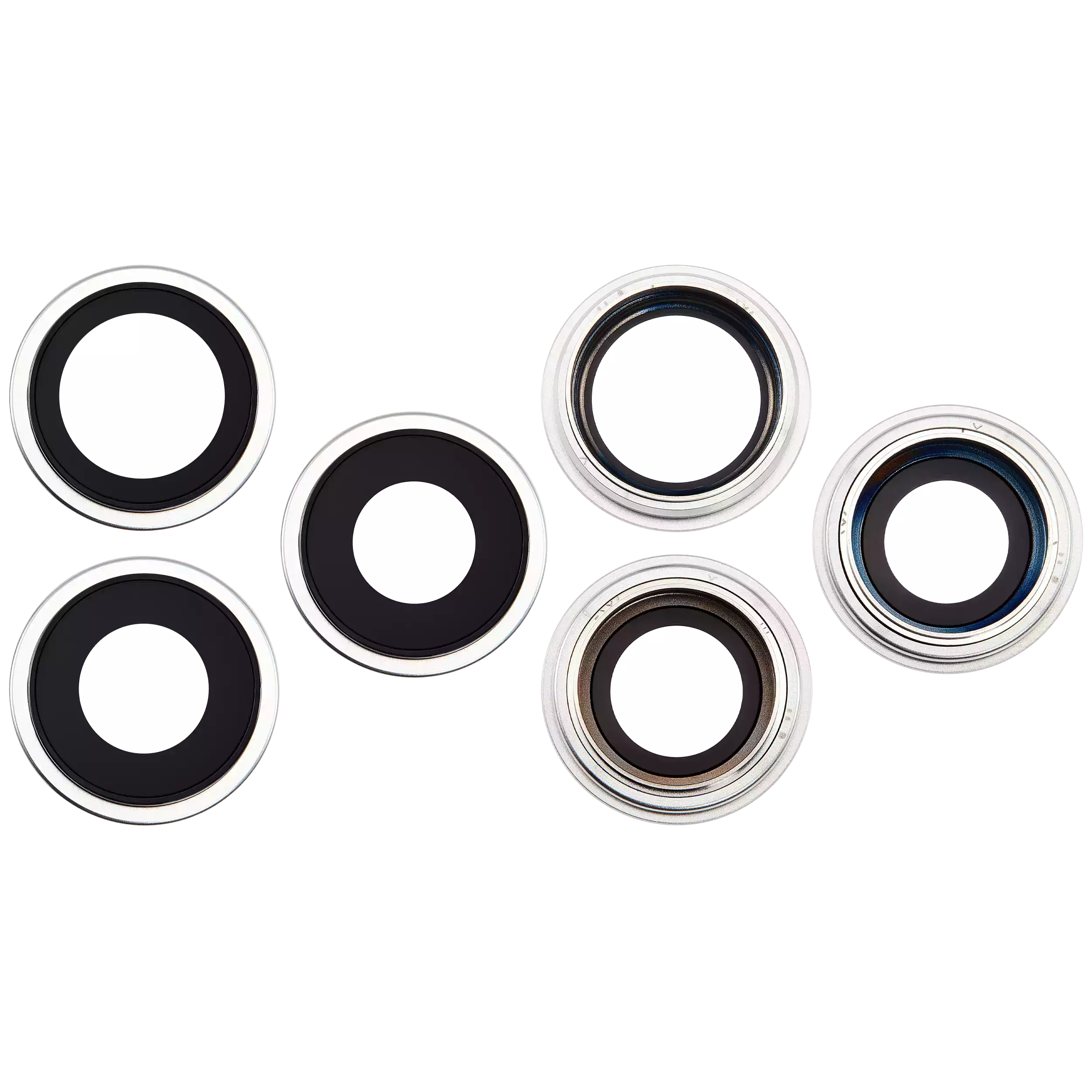Rückkamera-Glas mit Halterung und Blende für iPhone 16 Pro / 16 Pro Max (3-teiliges Set) (Premium) (White Titanium) – Bild 2