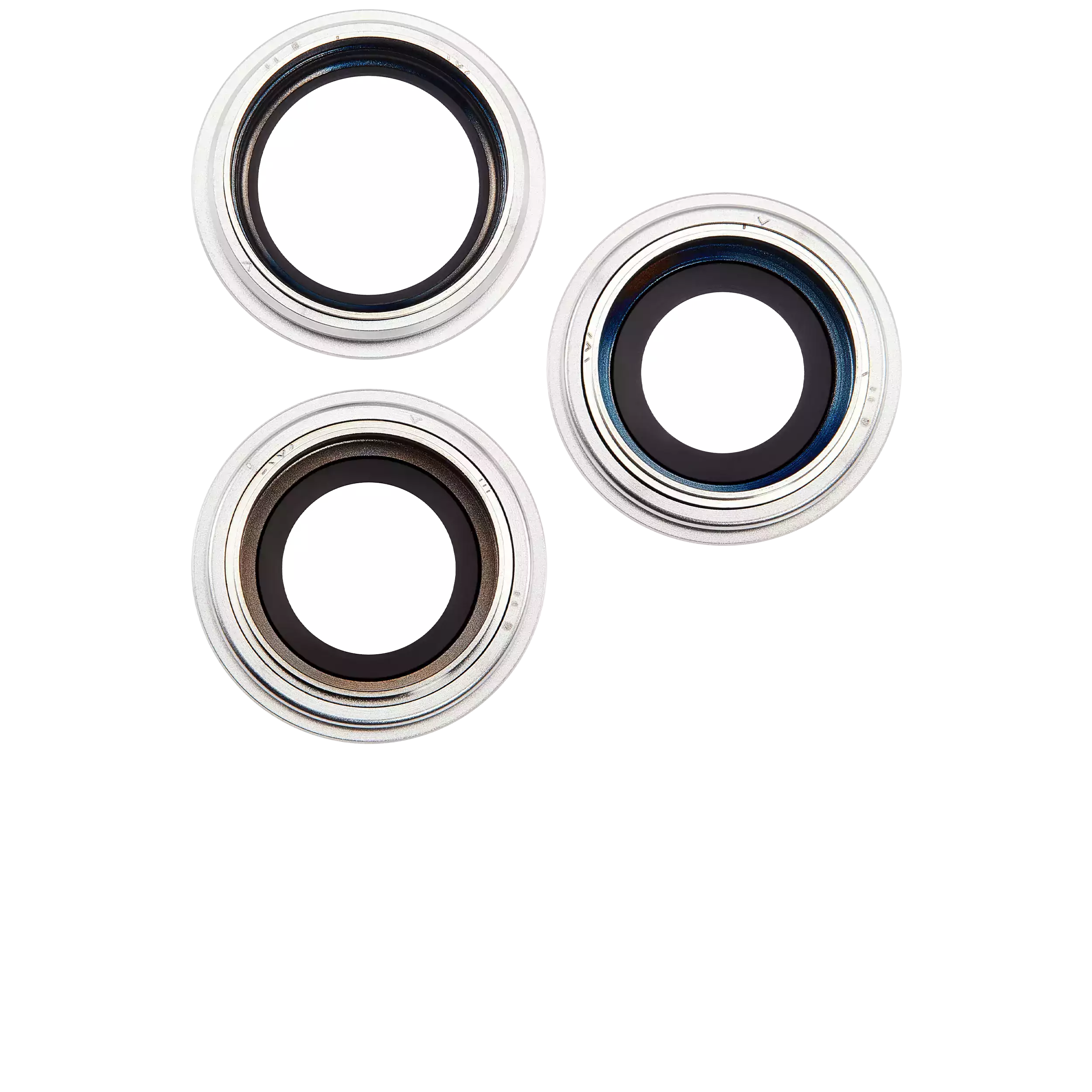 Rückkamera-Glas mit Halterung und Blende für iPhone 16 Pro / 16 Pro Max (3-teiliges Set) (Premium) (White Titanium) – Bild 3