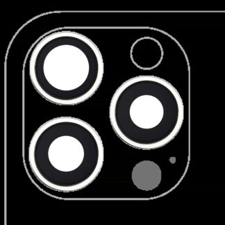 Rückkamera-Glas mit Halterung und Blende für iPhone 16 Pro / 16 Pro Max (3-teiliges Set) (Premium) (White Titanium)