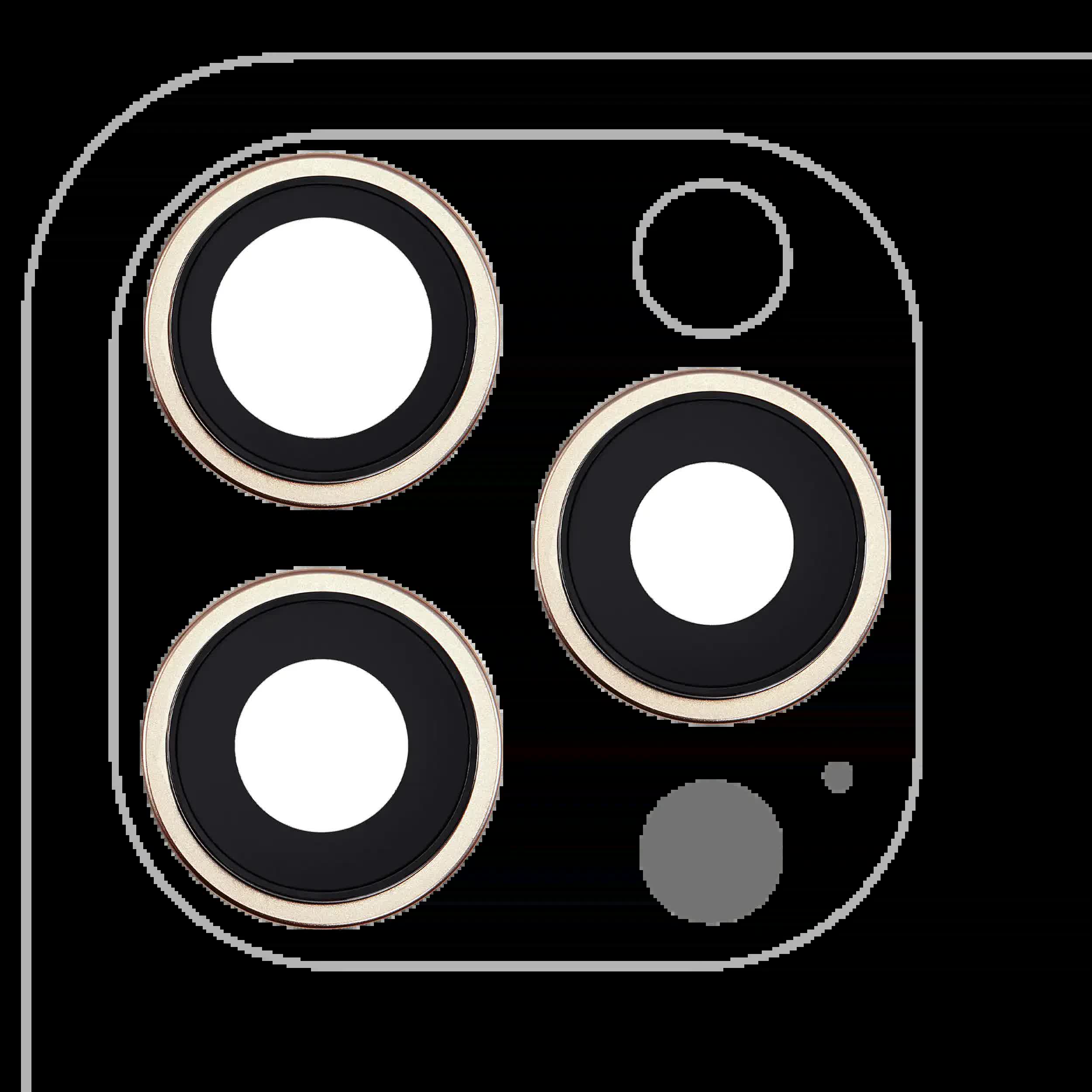Rückkamera-Glas mit Halterung und Blende für iPhone 16 Pro / 16 Pro Max (3-teiliges Set) (Premium) (Desert Titanium)