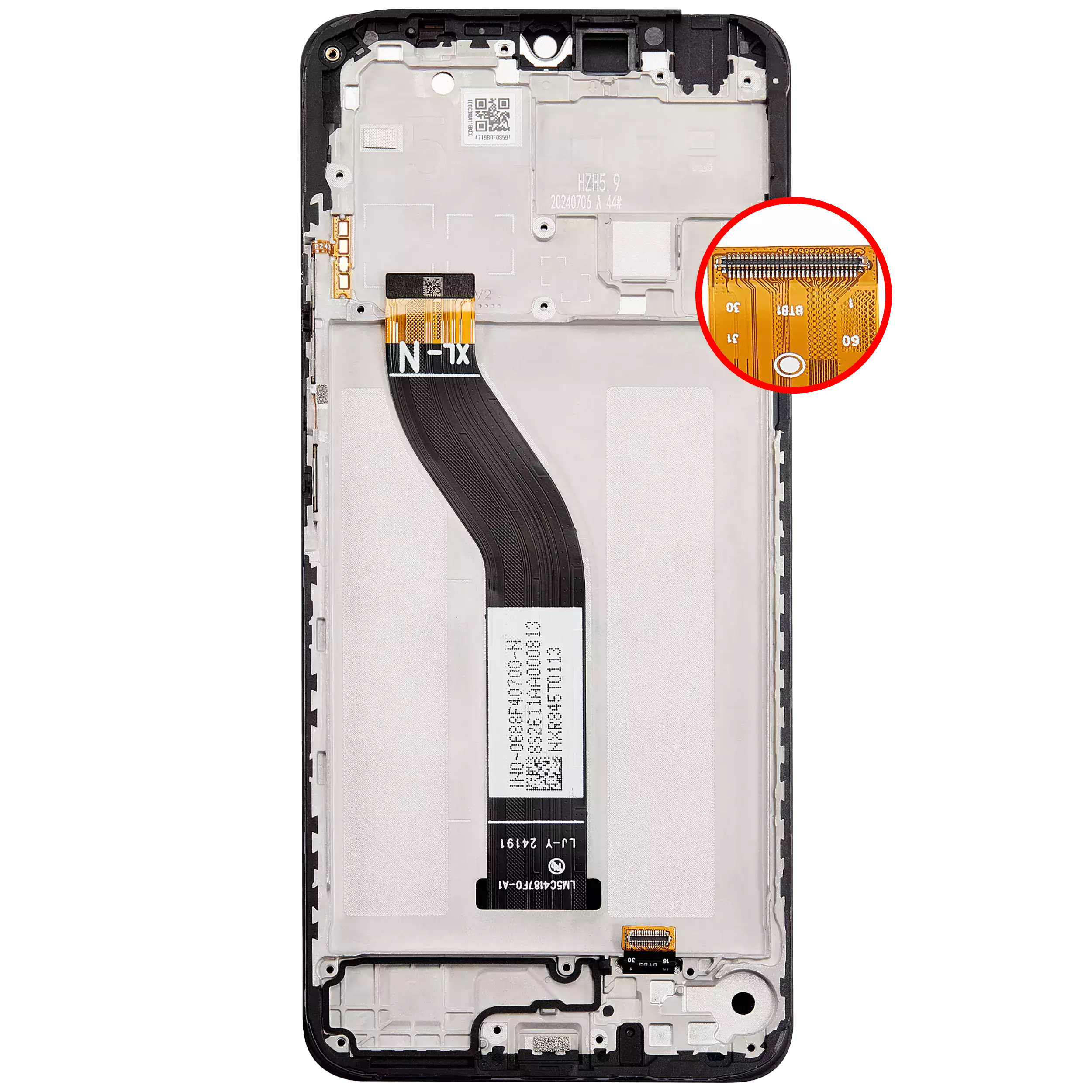 LCD Display mit Rahmen für Xiaomi Redmi 14C 4G / Poco C75 (professionell aufgearbeitet) – Bild 4