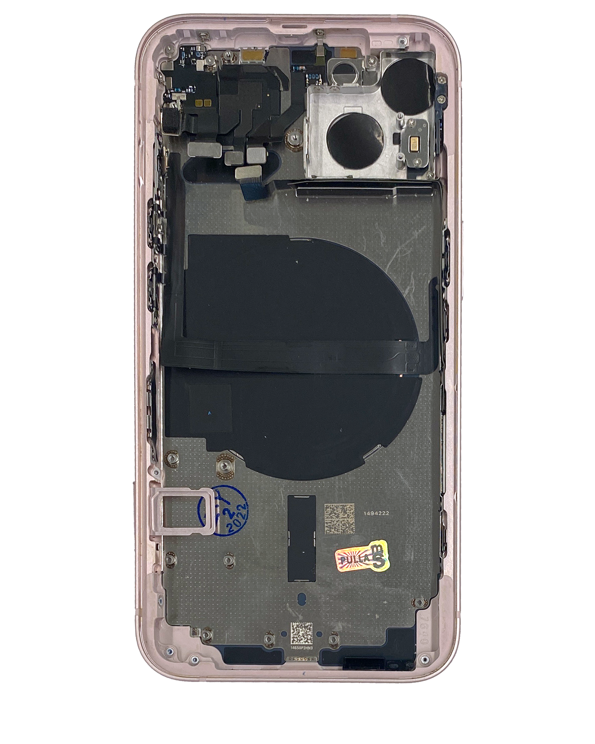 Rückgehäuse mit Kleinteilen für iPhone 13 (EU / globale Version) (ausgebautes Originalteil: Grade A) (Pink (Rosa)) – Bild 3