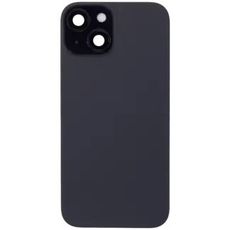 Rückglas mit MagSafe Magnet & NFC & Taschenlampen-Flexkabel für iPhone 15 (ausgebautes Originalteil: Grade B) (Black (Schwarz))